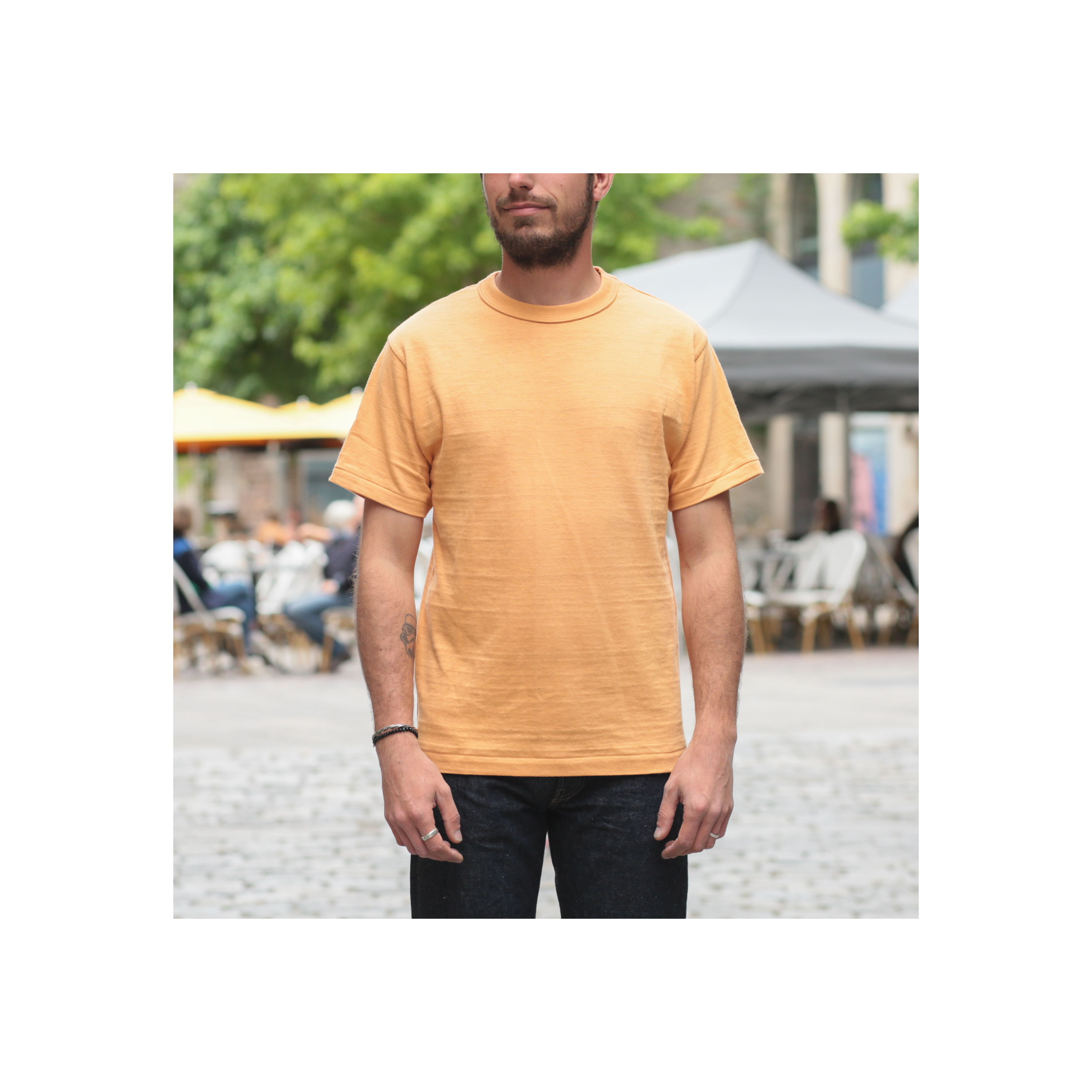 WAREHOUSE & CO. / Lot 4601 No Print T-Shirt Orange