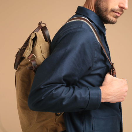 Bleu de Chauffe - Woody S Backpack - Khaki Stonewashed – City