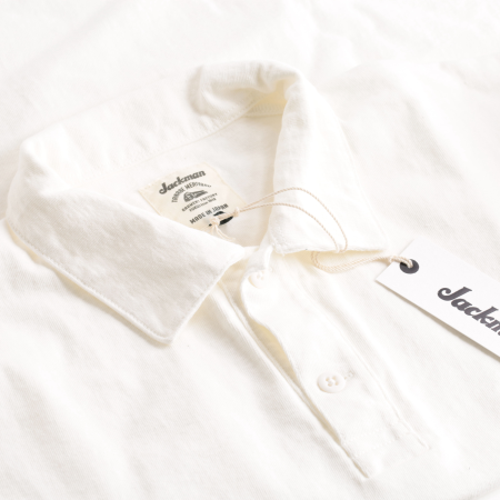 JACKMAN / Dotsume L/S Polo Off White