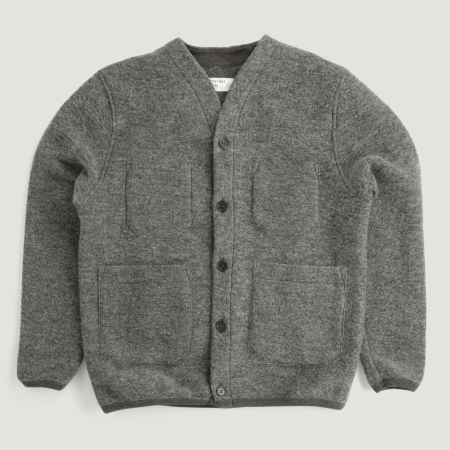 black fleece cardigan