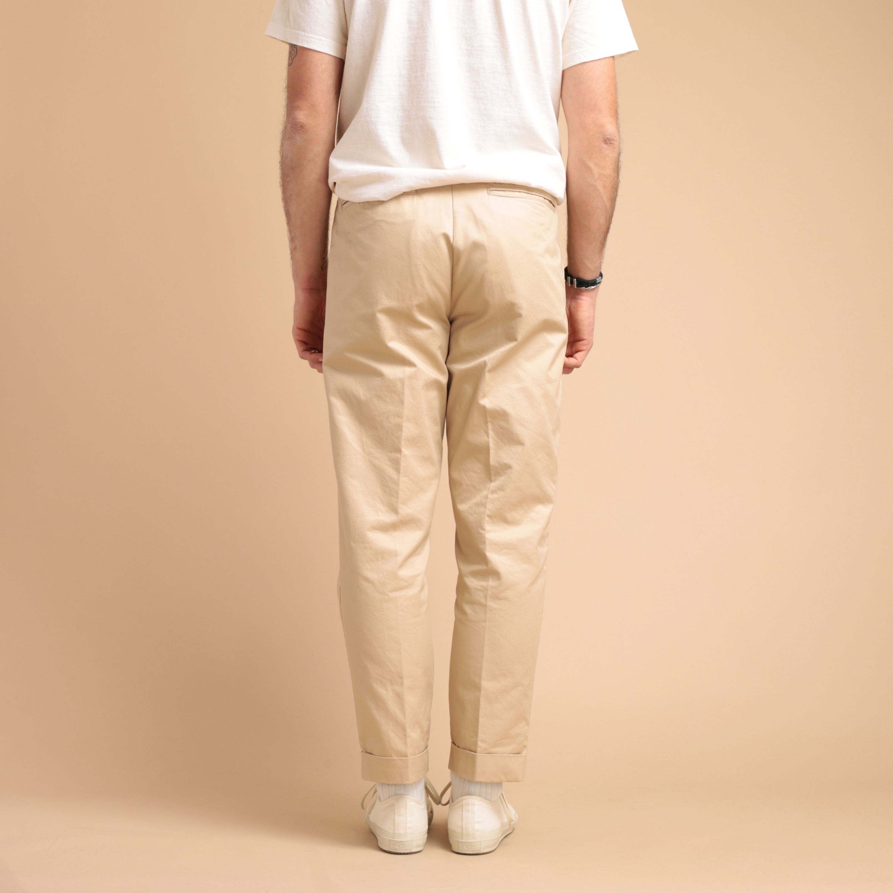 beams Plus 百名品 1 Pleat 80/3 Twill ベージュ