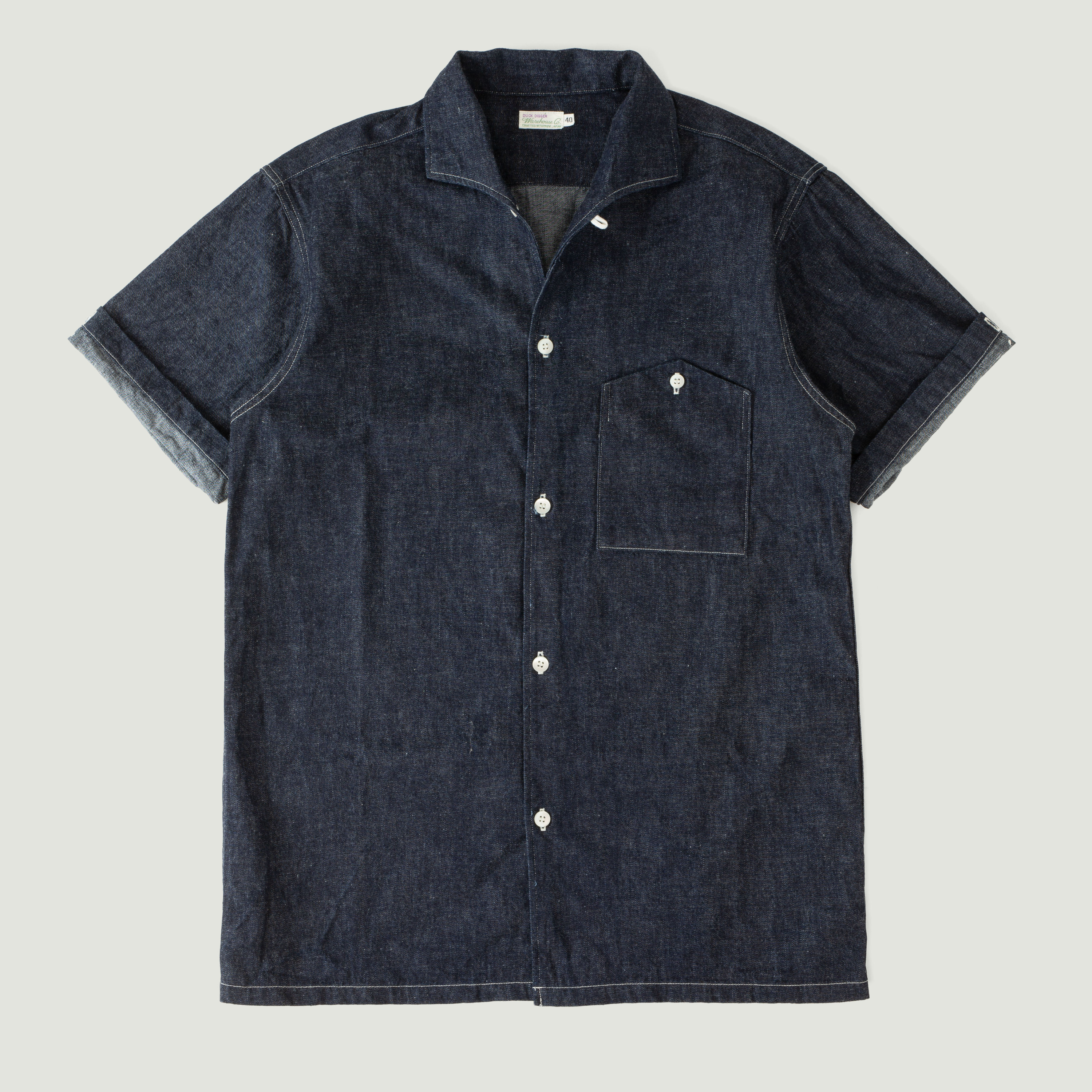 トップス WAREHOUSE / Lot 3091 OPEN COLLAR SHIRTS Warehouse Lot 3091 S/S Open Collar Shirt - OD Green