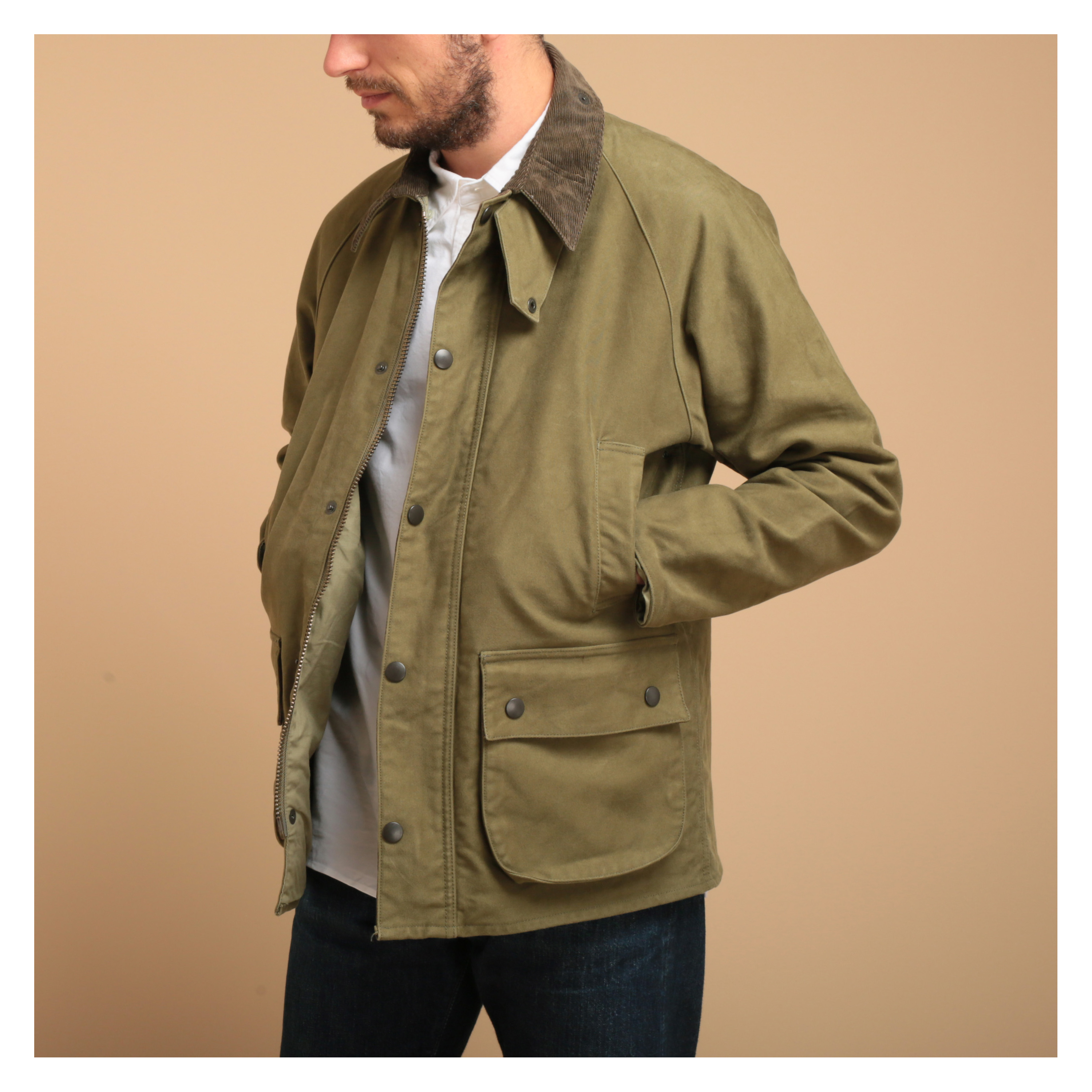 FOB FACTORY / F2361 Heavy Moleskin Riding Jacket Olive