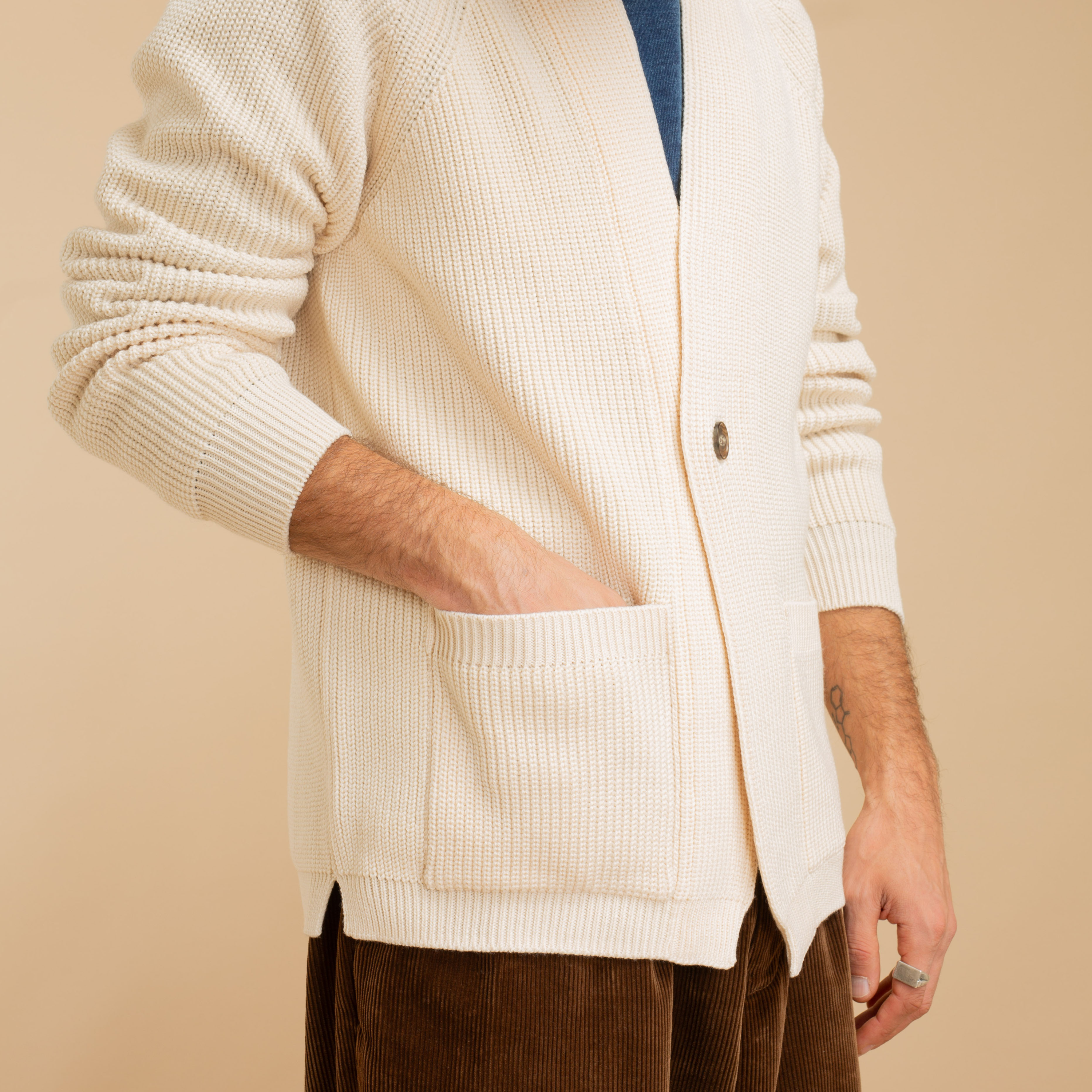 トップス BATONER 24SS SIGNATURE 1BUTTON CARDIGAN BATONER / Signature 1 Button Cardigan Ivory