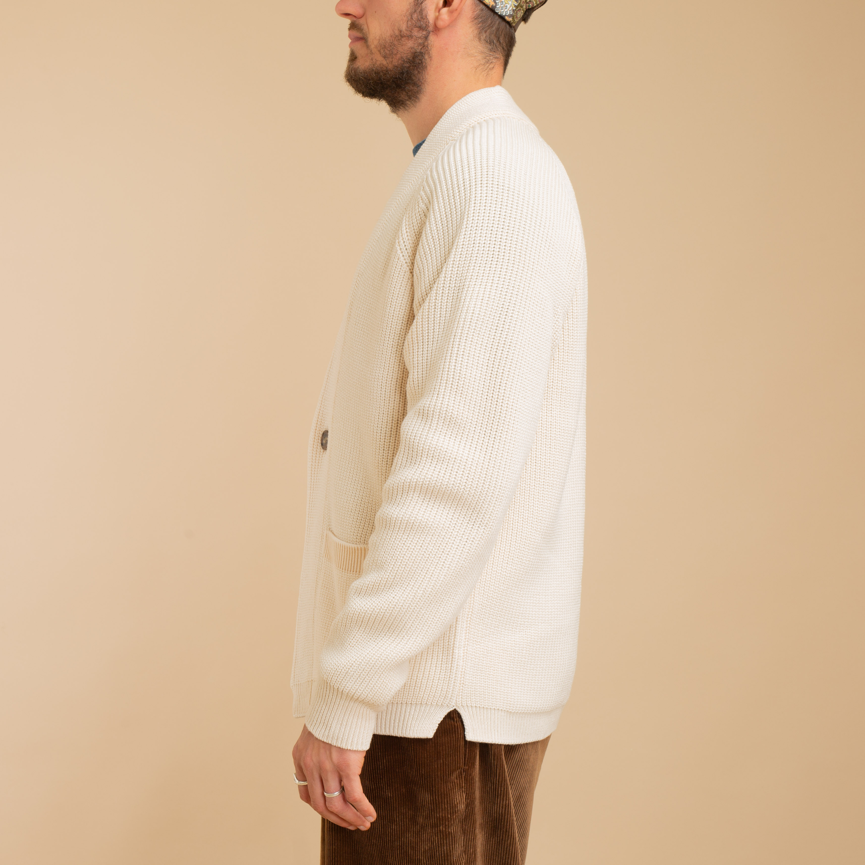 BATONER / Signature 1 Button Cardigan Ivory