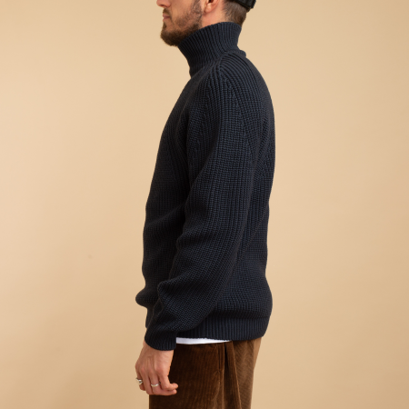 BATONER / Signature Turtle Neck Navy