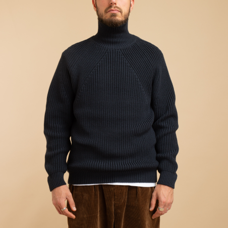 BATONER / Signature Turtle Neck Navy