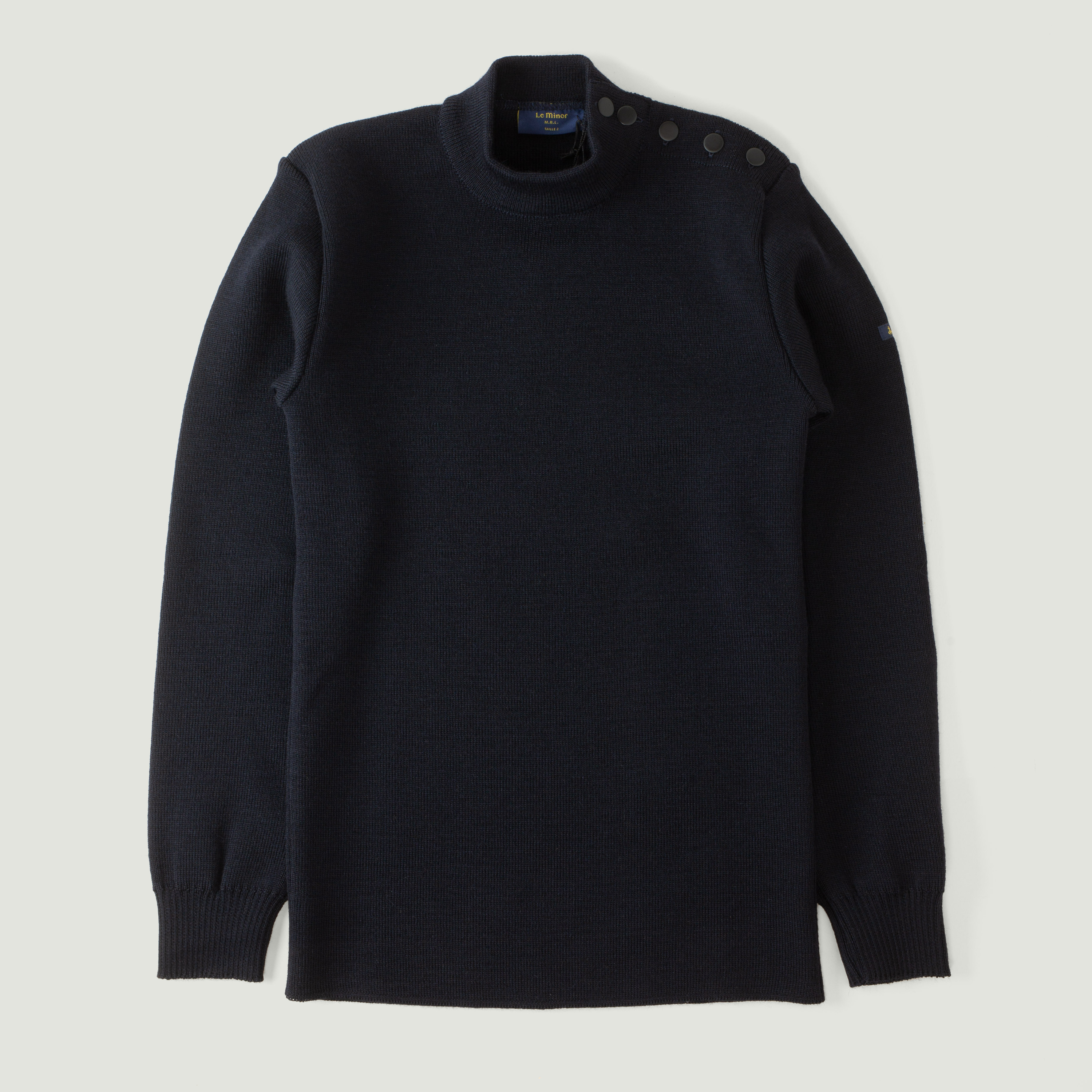 Laine Pull LÃ©ger Homme Men's Navy Blue Commando Jumper Le Minor