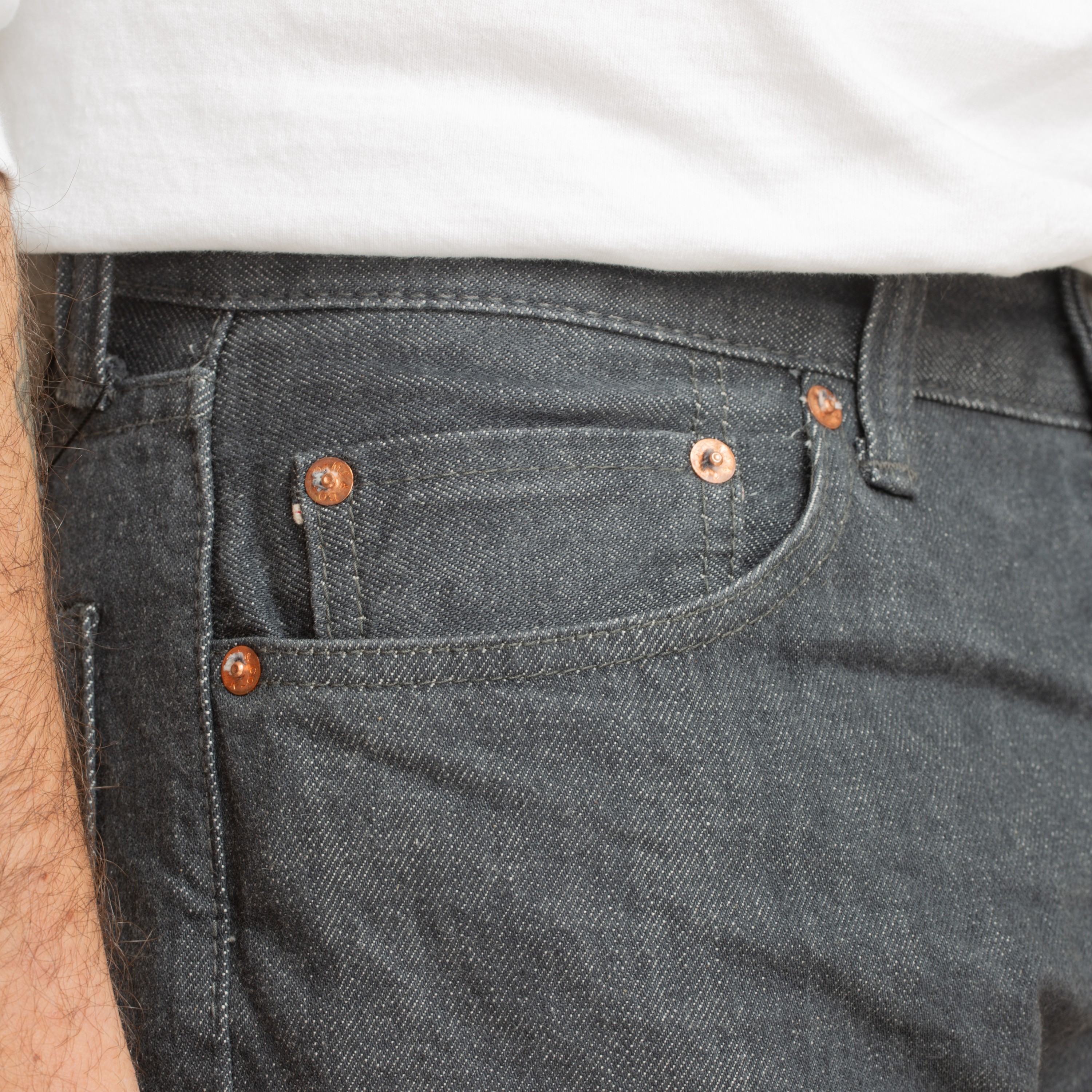 MOMOTARO / 0405-70G High Tapered 14oz Grey Selvedge Denim
