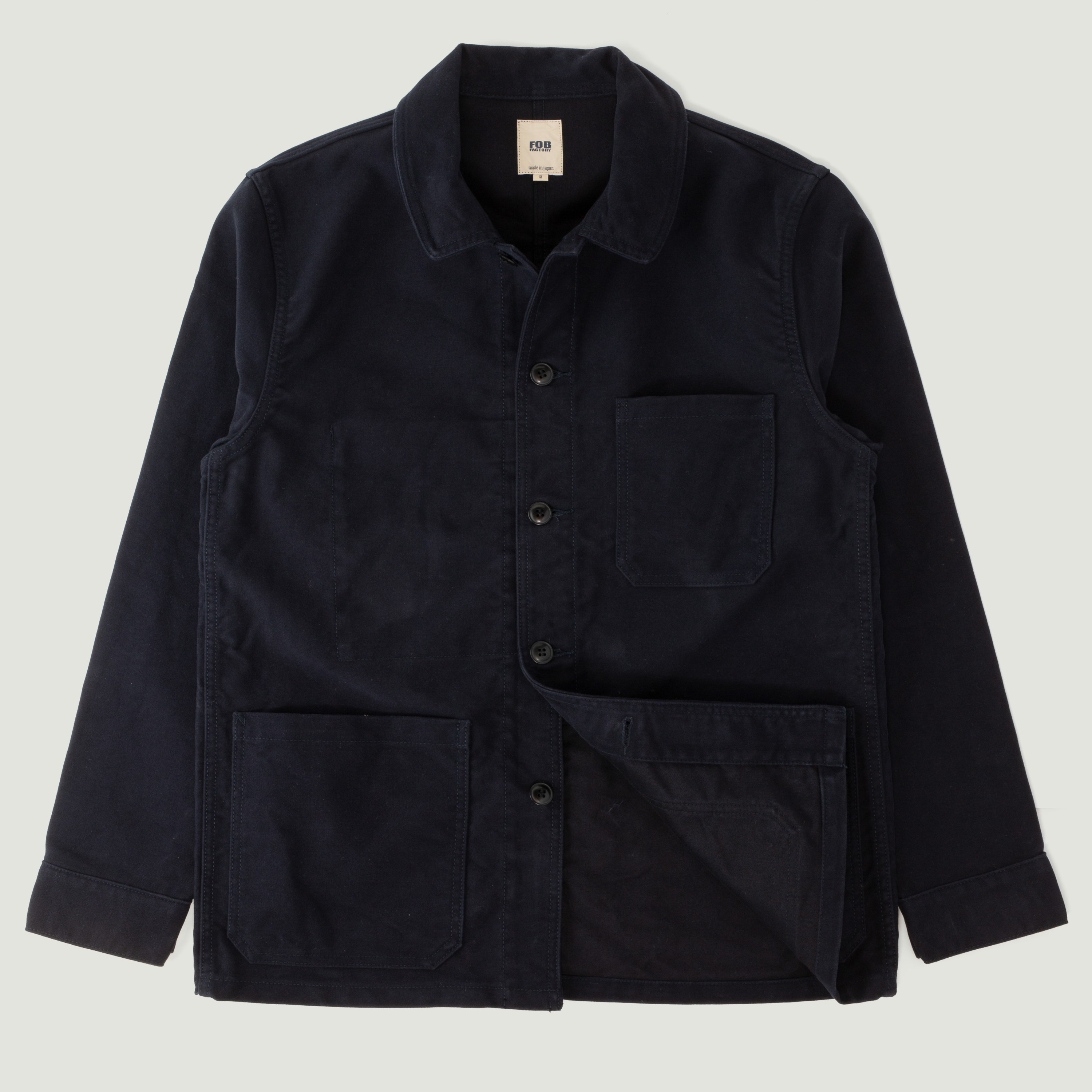 FOB FACTORY French Moleskin Jacket Dark Brown | Pereffs