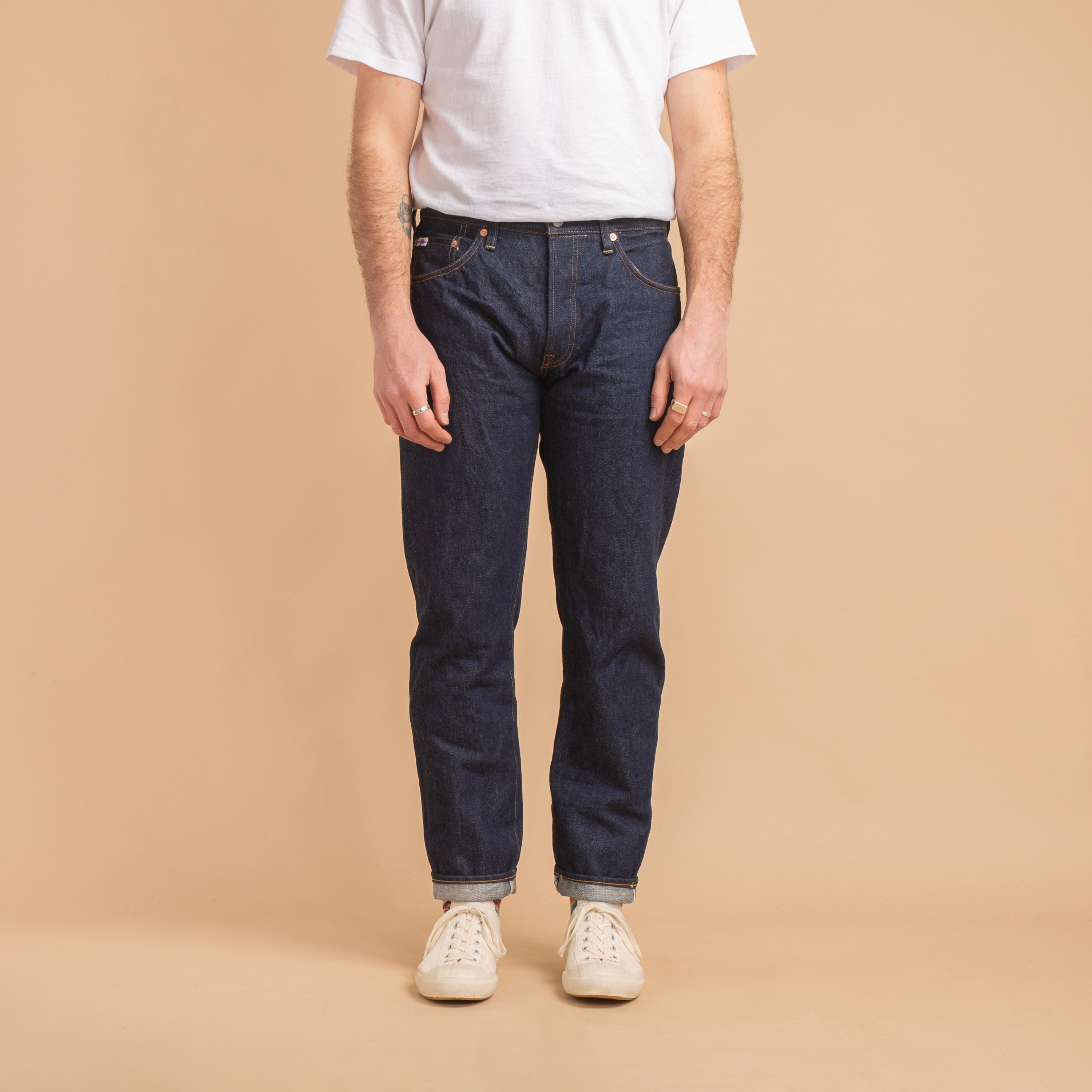 STUDIO D'ARTISAN SD-808 Relax Tapered 15oz Natural Indigo