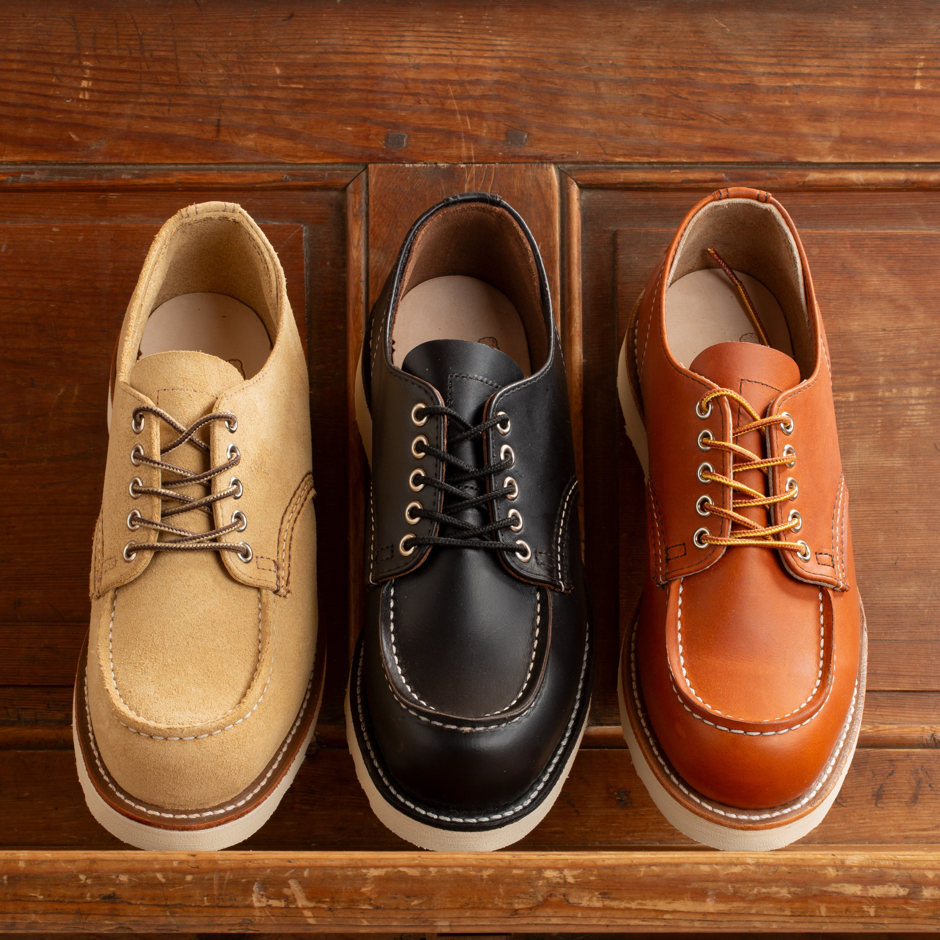 RED WING SHOES 8090 Shop Moc Toe Oxford Black Prairie