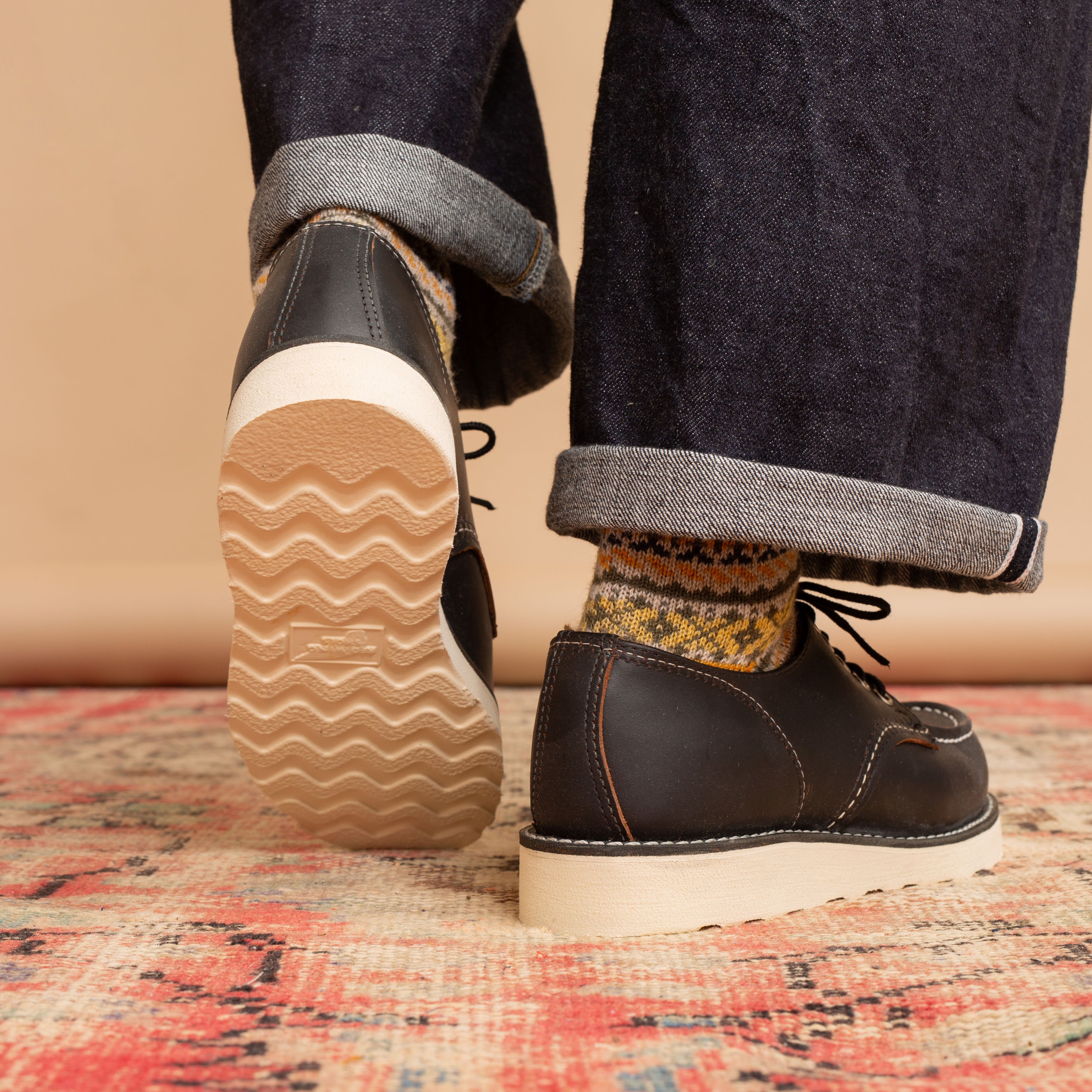 RED WING SHOES / 8090 Shop Moc Toe Oxford Black Prairie