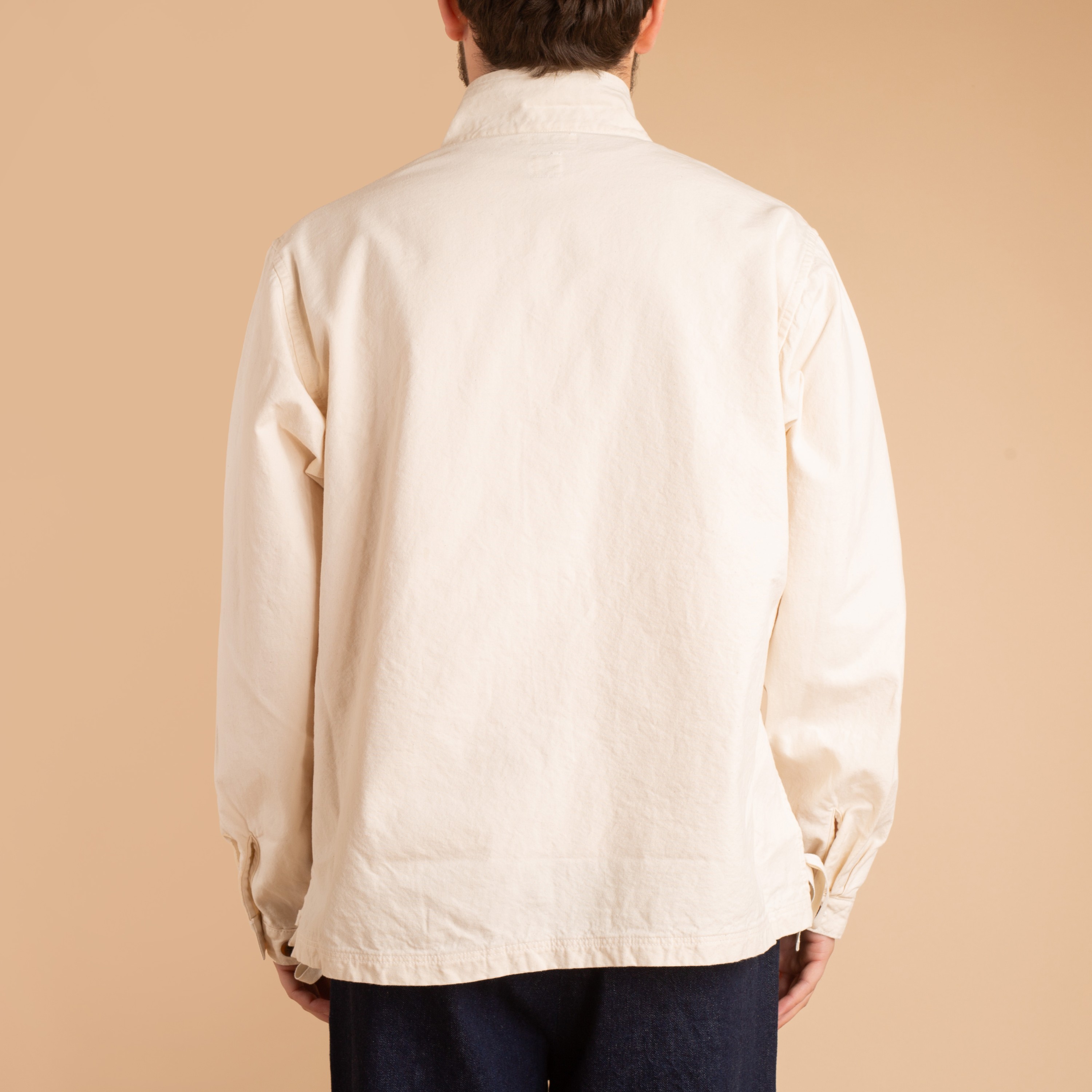 SEUVAS / 8oz Canvas Wing Collar Shirt Jacket Natural