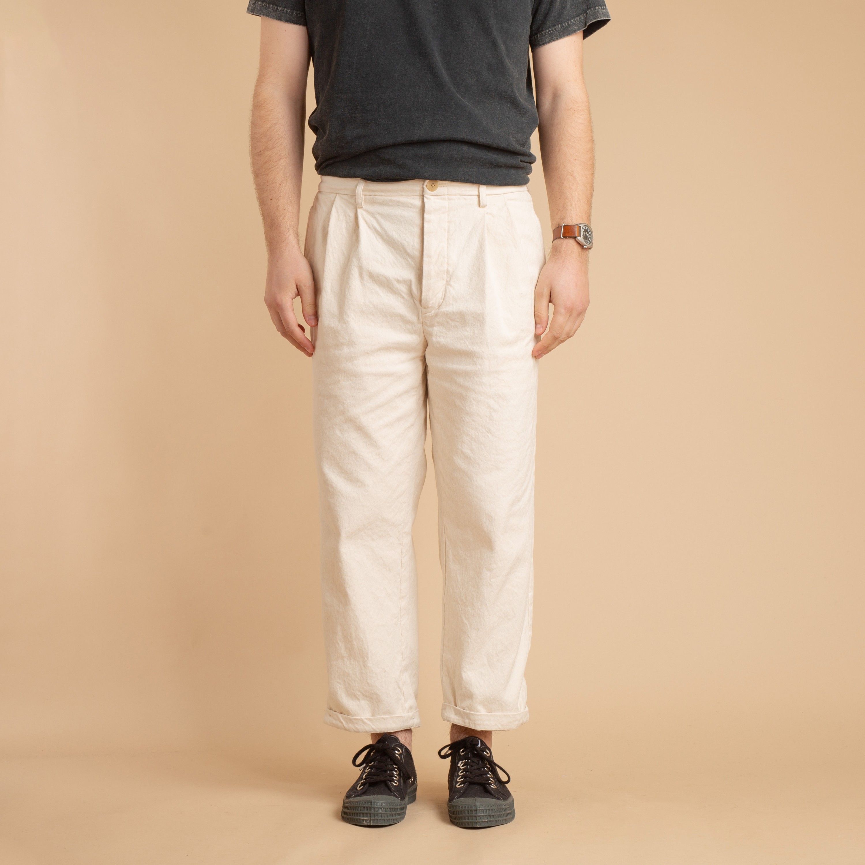 見事な創造力 SEUVAS / Natural Trousers Tuck 2 Canvas 10oz パンツ
