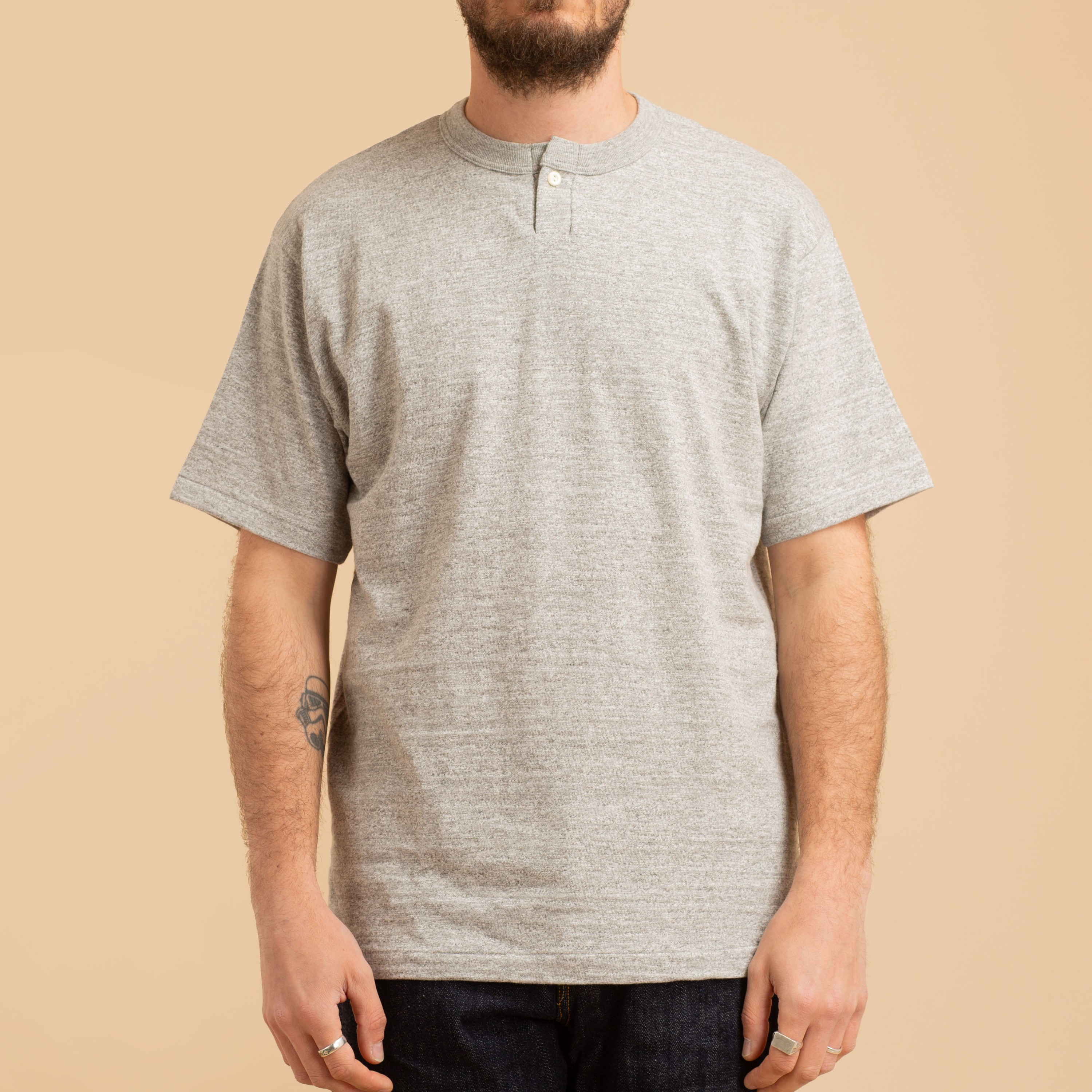 WAREHOUSE & CO. / Lot 4082 One-Button Henley Neck T-Shirt