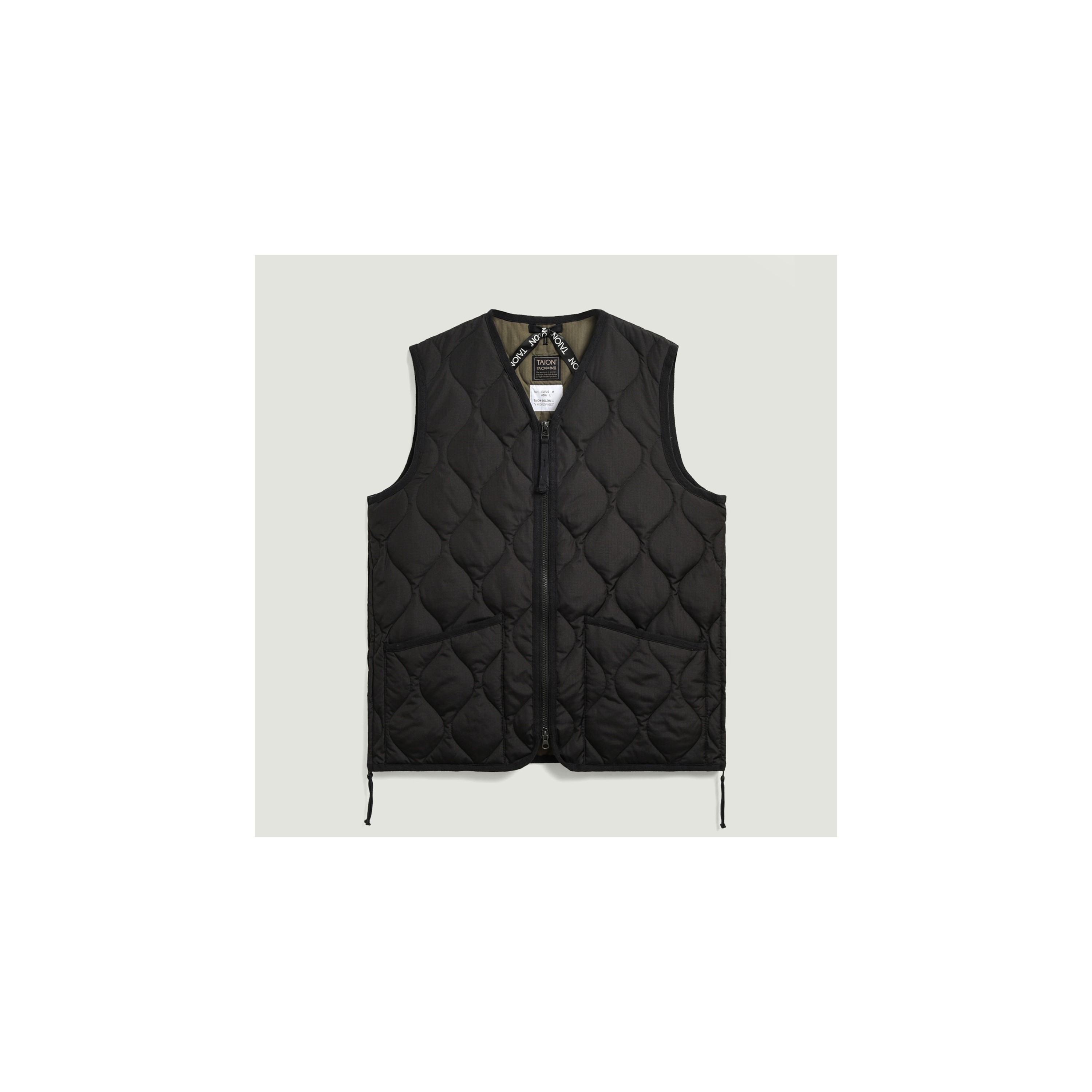 Unisex Military Zip V-Neck Down Vest (Hard Shell) – TAION US