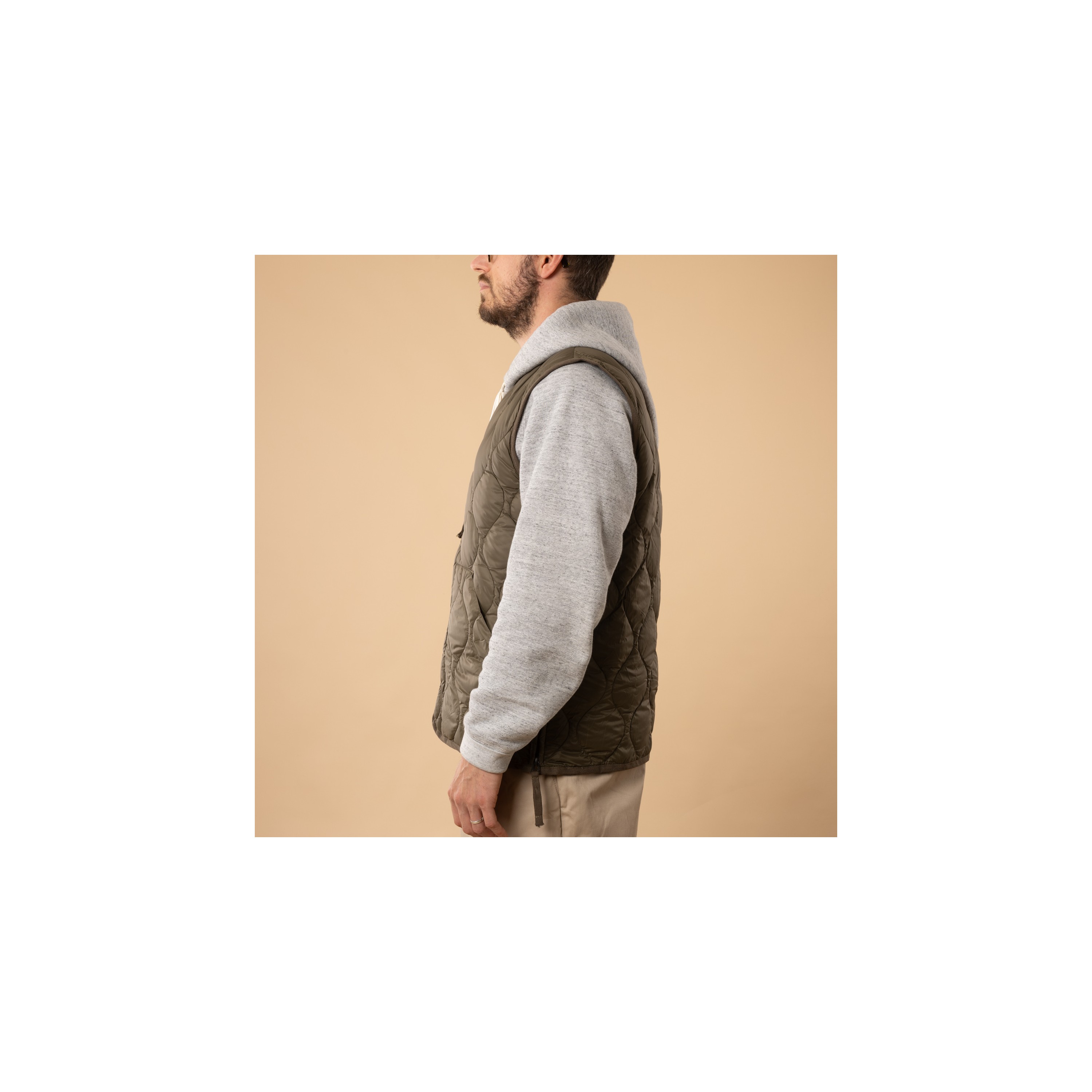 TAION MILITARY WZIP V VEST ダウンベスト TAION ミリタリーVネックダブルジップダウンベスト
