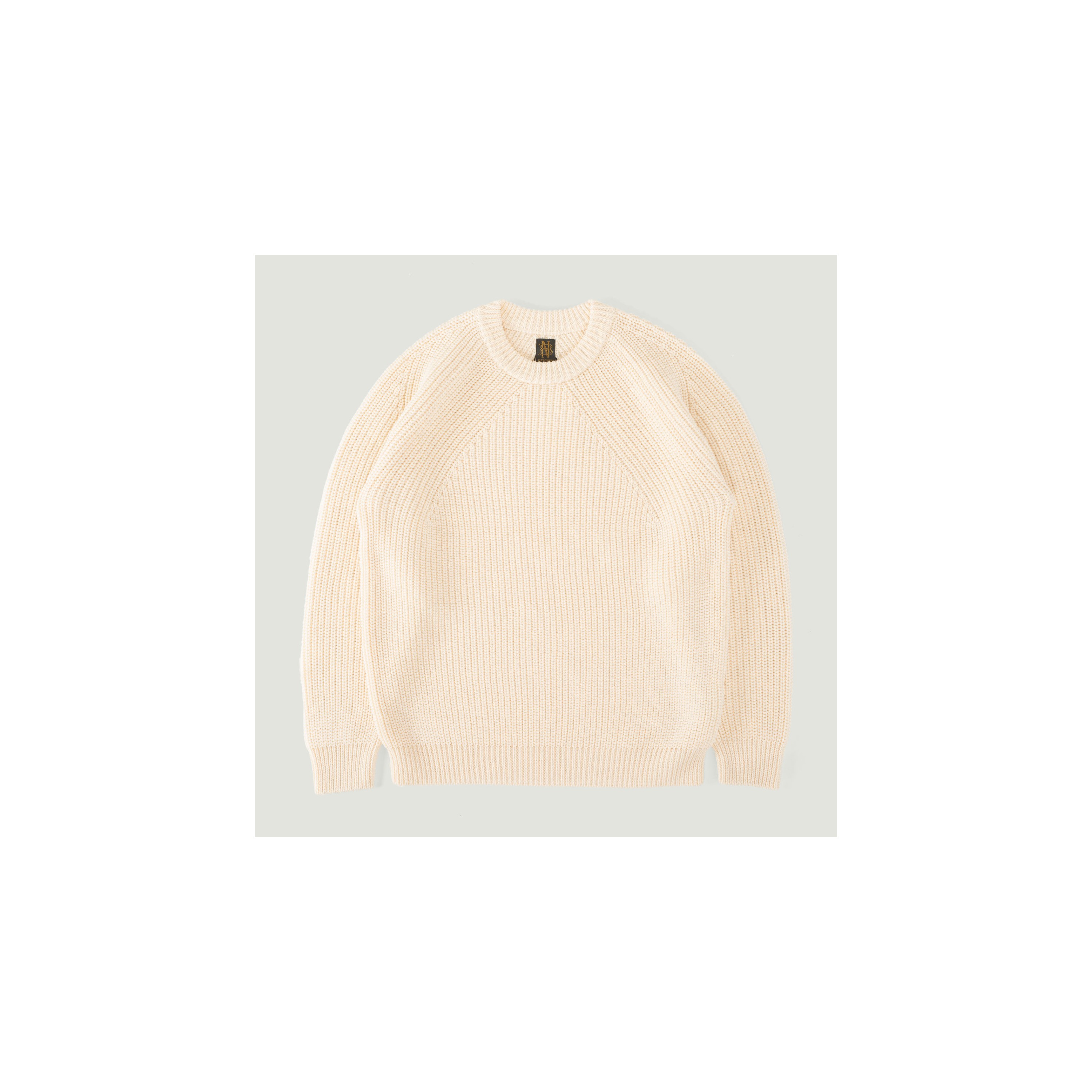 BATONER SIGNATURE CREW NECK メンズ　アイボリー SIGNATURE CREW NECK / IVORY | BATONER (MEN)(バトナー) | KNIT
