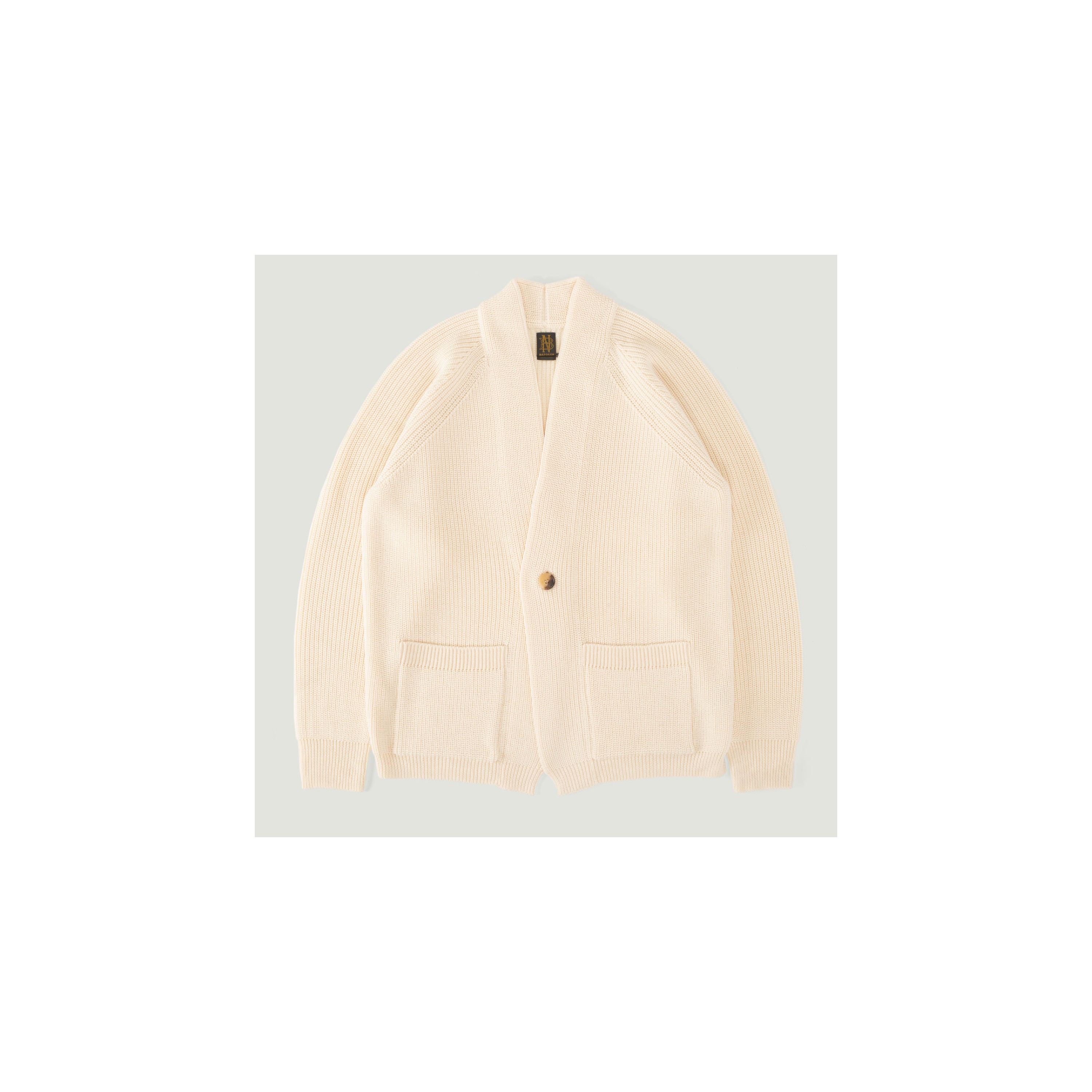 BATONER / Waso 1 Button Cardigan Ivory