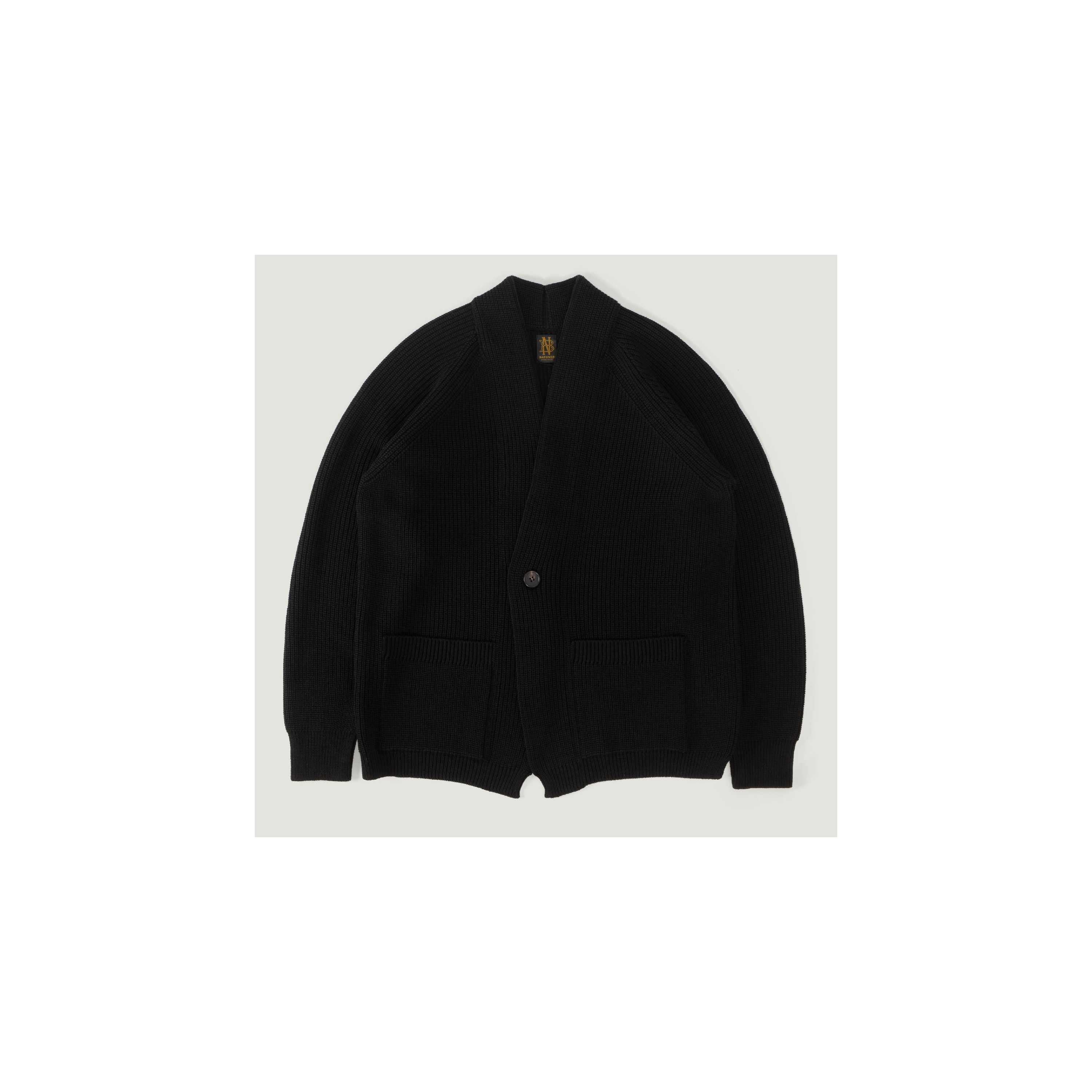 BATONER / Signature 1 Button Cardigan Black