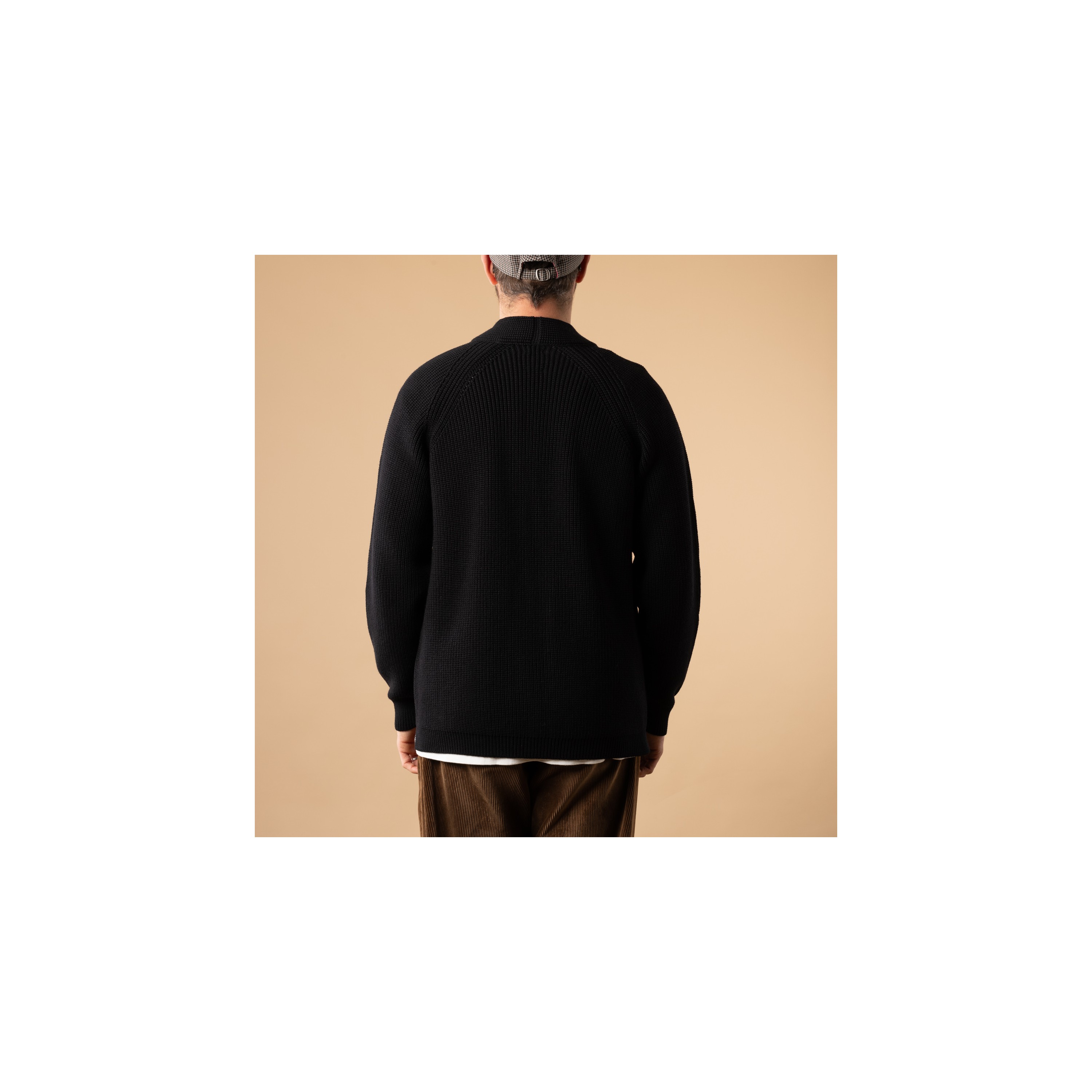 BATONER / Signature 1 Button Cardigan Black
