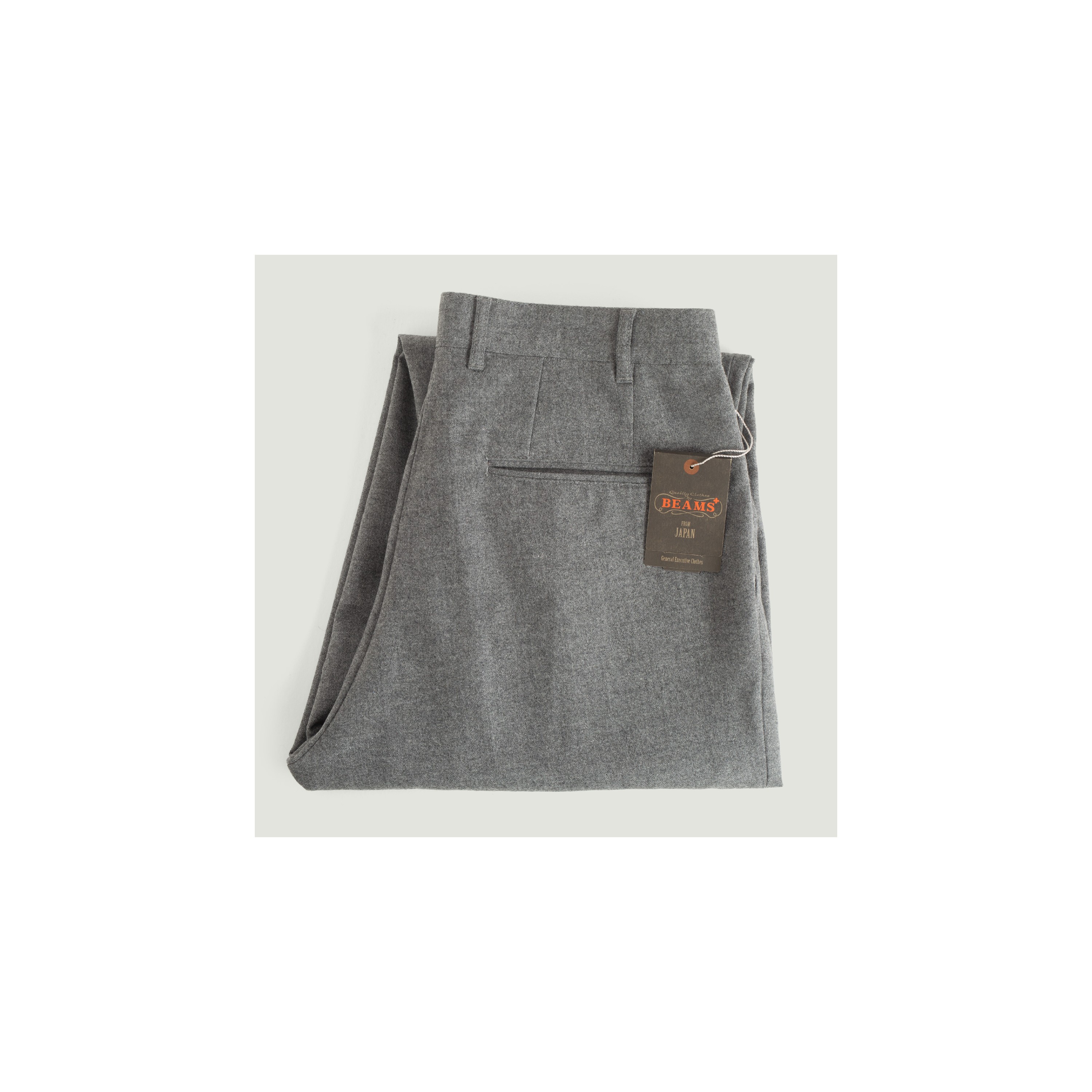 BEAMS PLUS / 2 Pleats Tapered Flannel Grey
