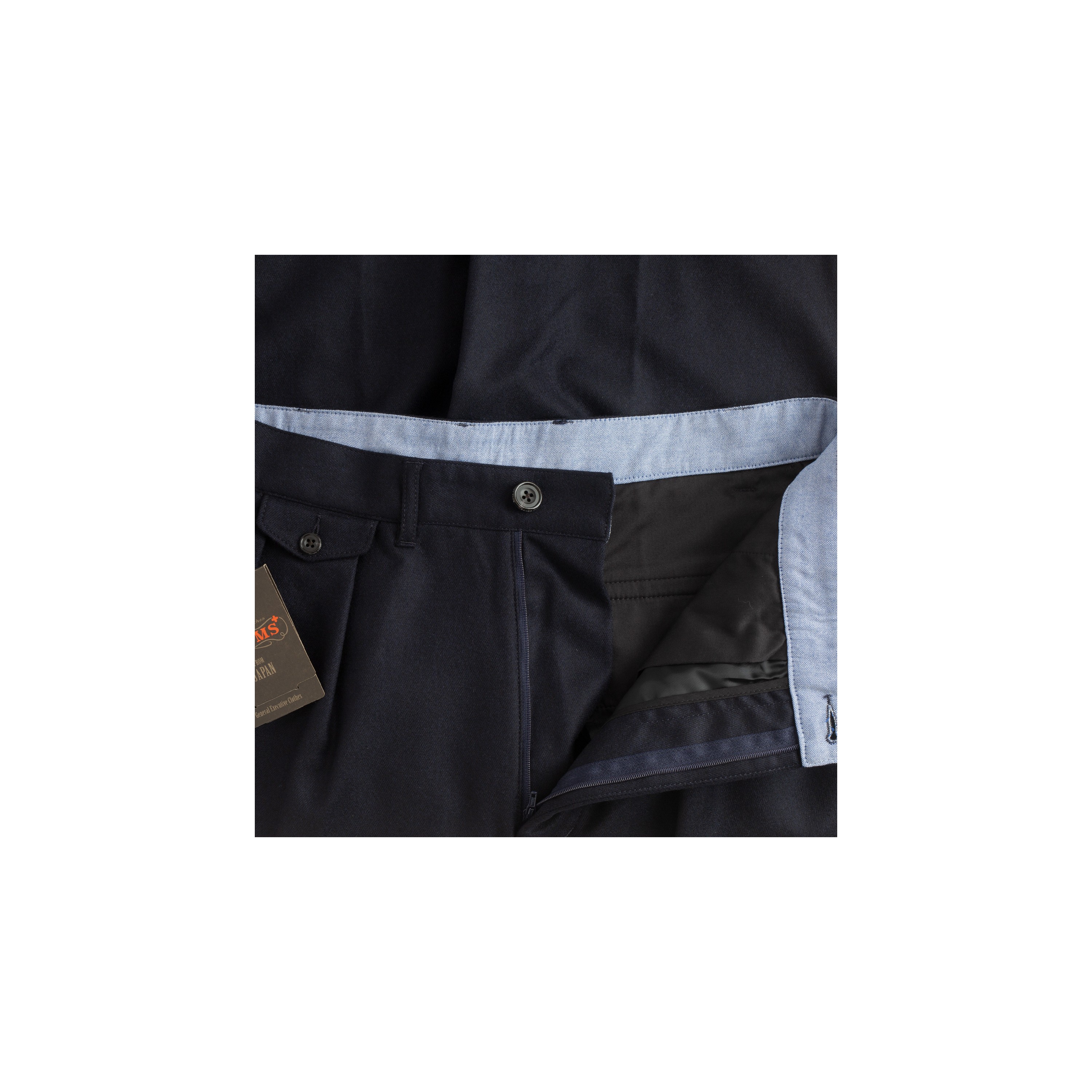 BEAMS PLUS / 2 Pleats Tapered Flannel Navy