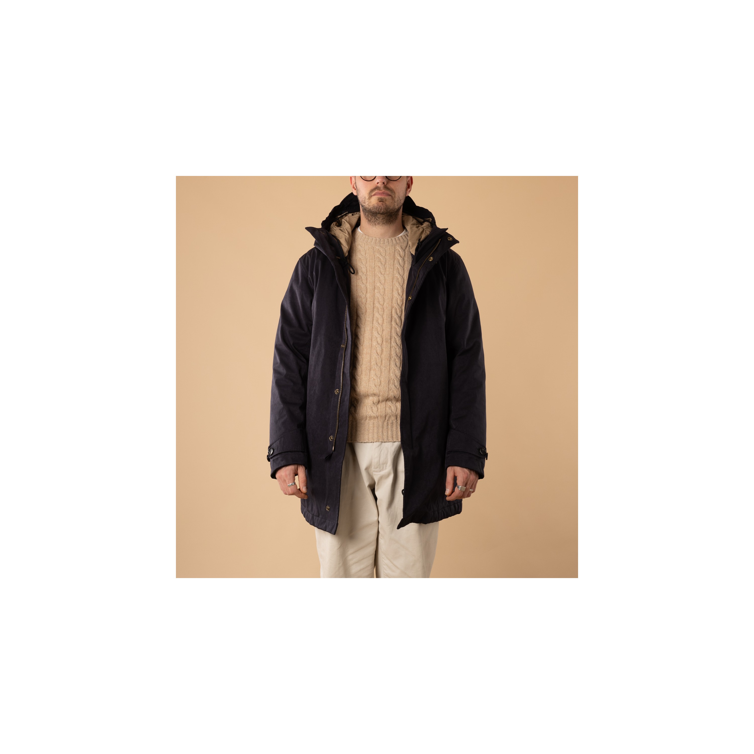 TEN C / Core Down Parka Navy