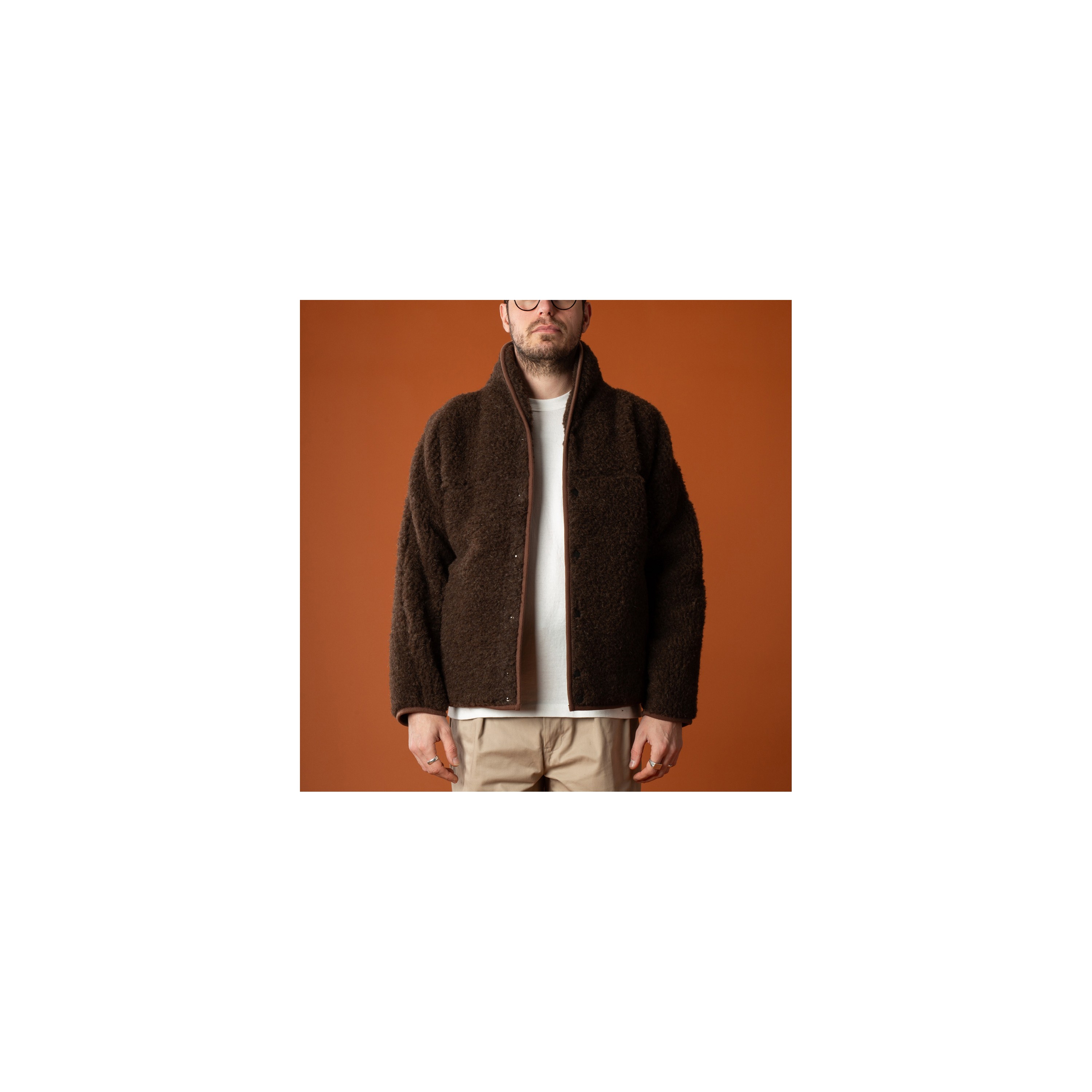 COLDBREAKER Flâneurs Wool Pile Retro Jacket Dark Brown