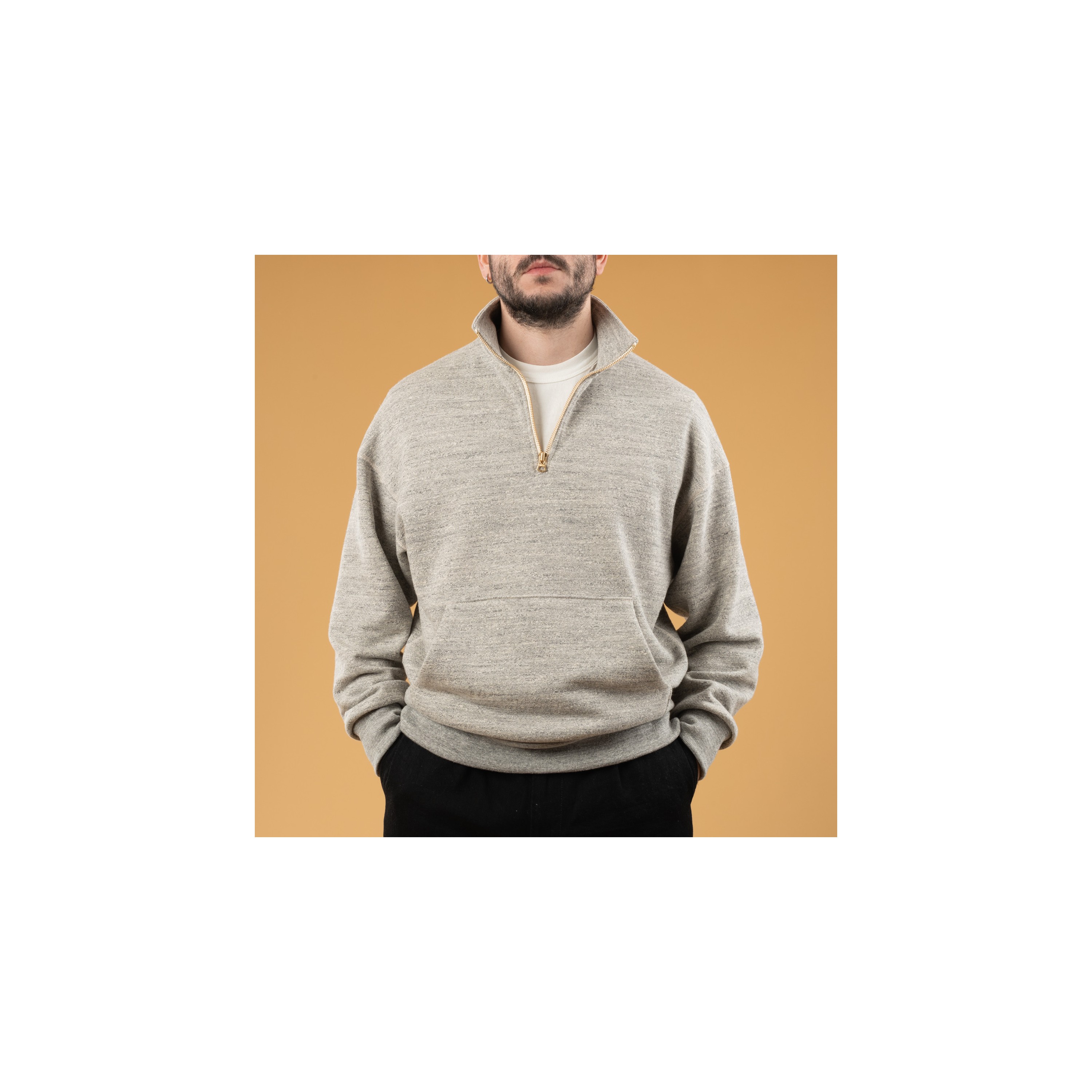 JACKMAN / GG Sweat Half-Zip Heather Gray