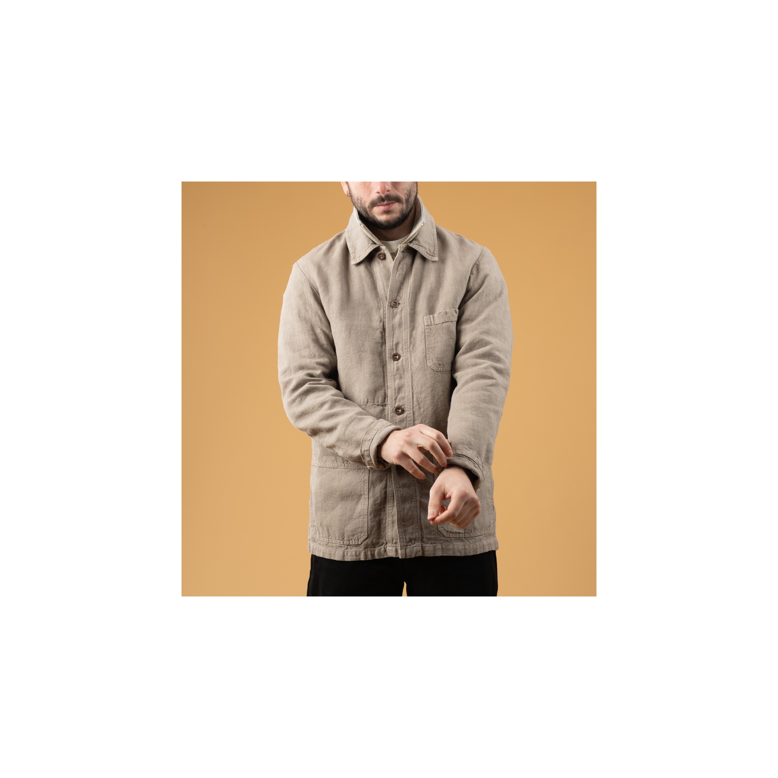 VETRA / Rugged Heavy Linen Weaved Jacket