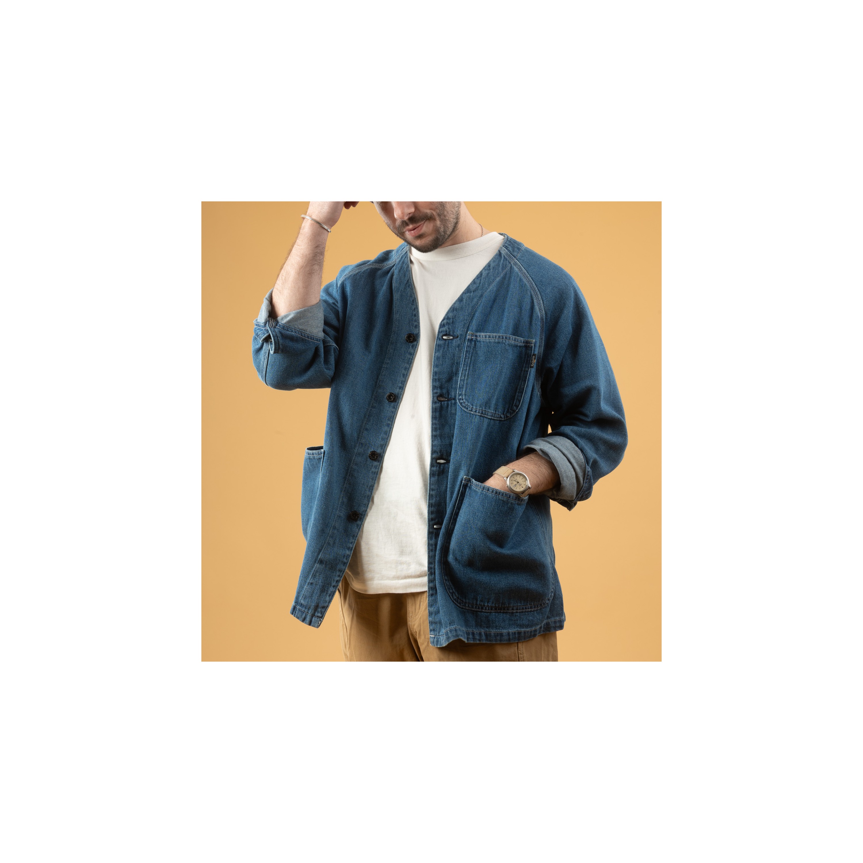 GOHEMP】EQUIPMENT NO COLLAR COAT / M