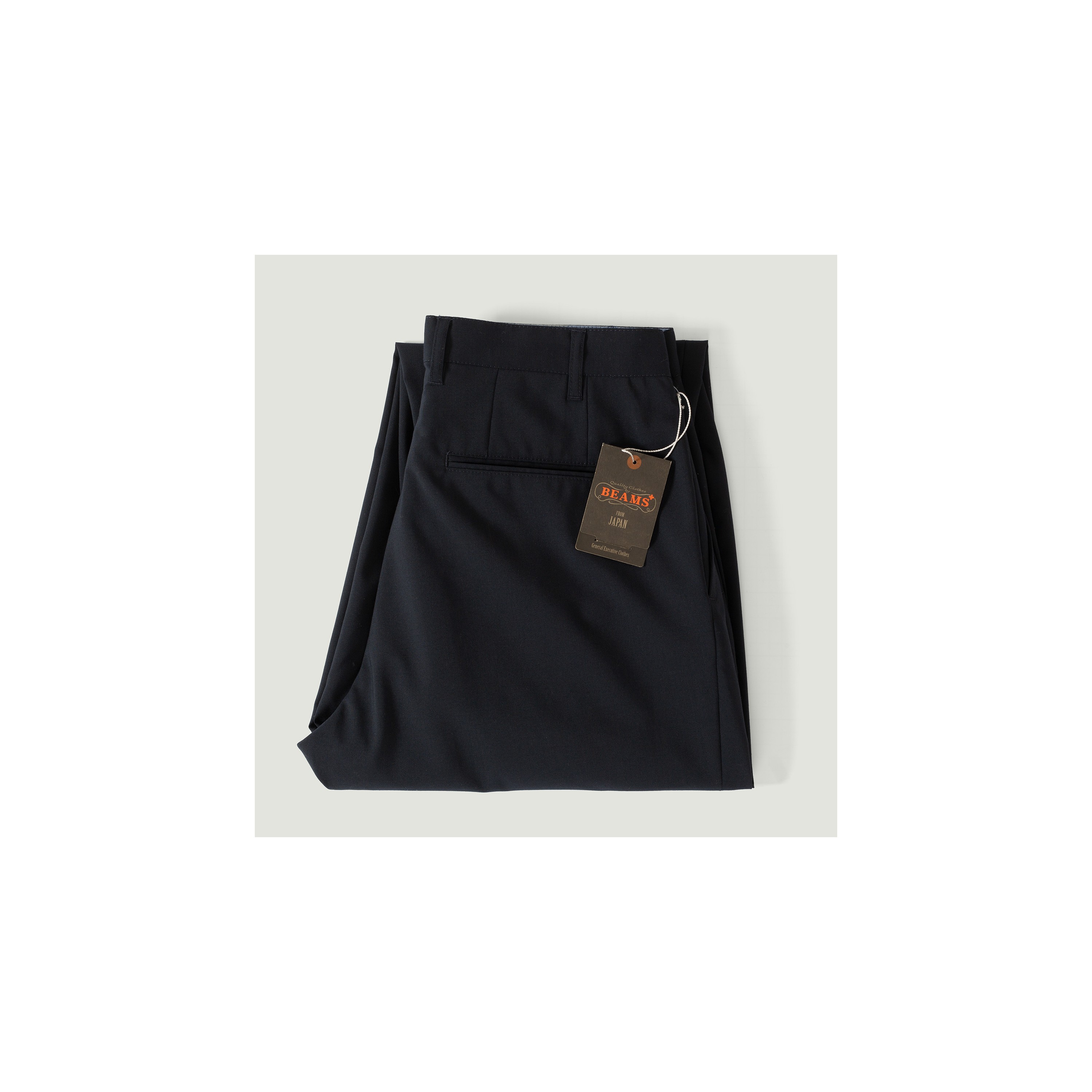 BEAMS PLUS / 2 Pleats Tapered Tropical Wool Dark Navy