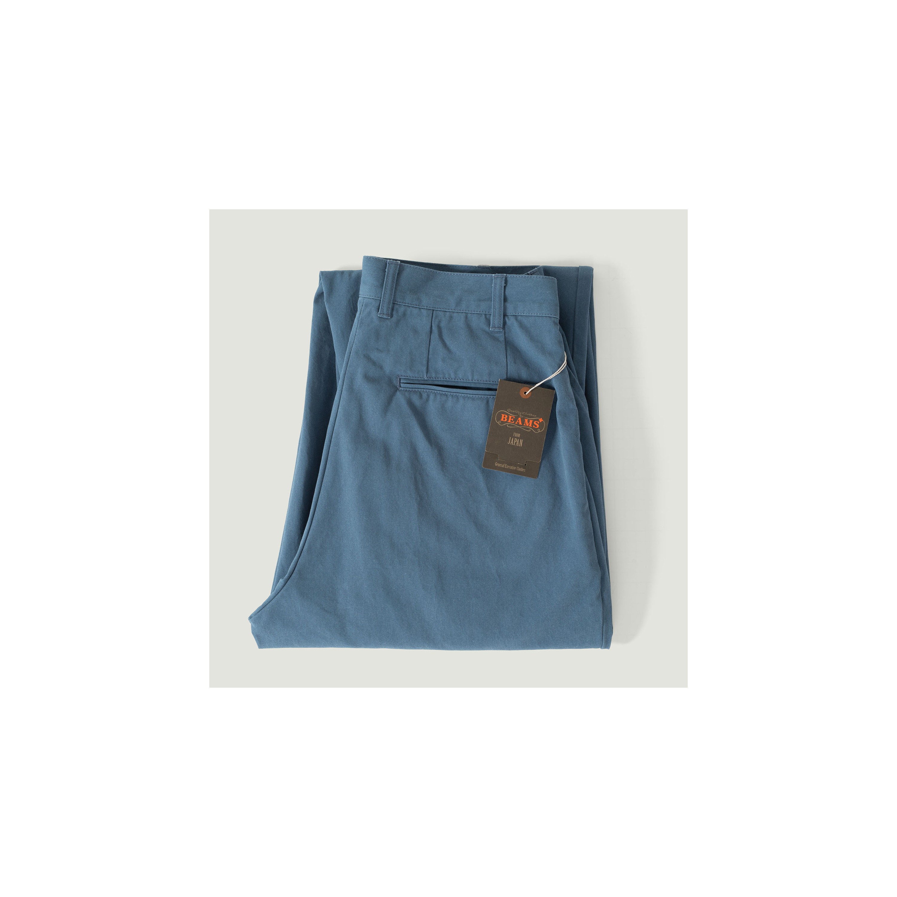 BEAMS PLUS / 2 Pleats Trousers Twill Bio Washed Sax