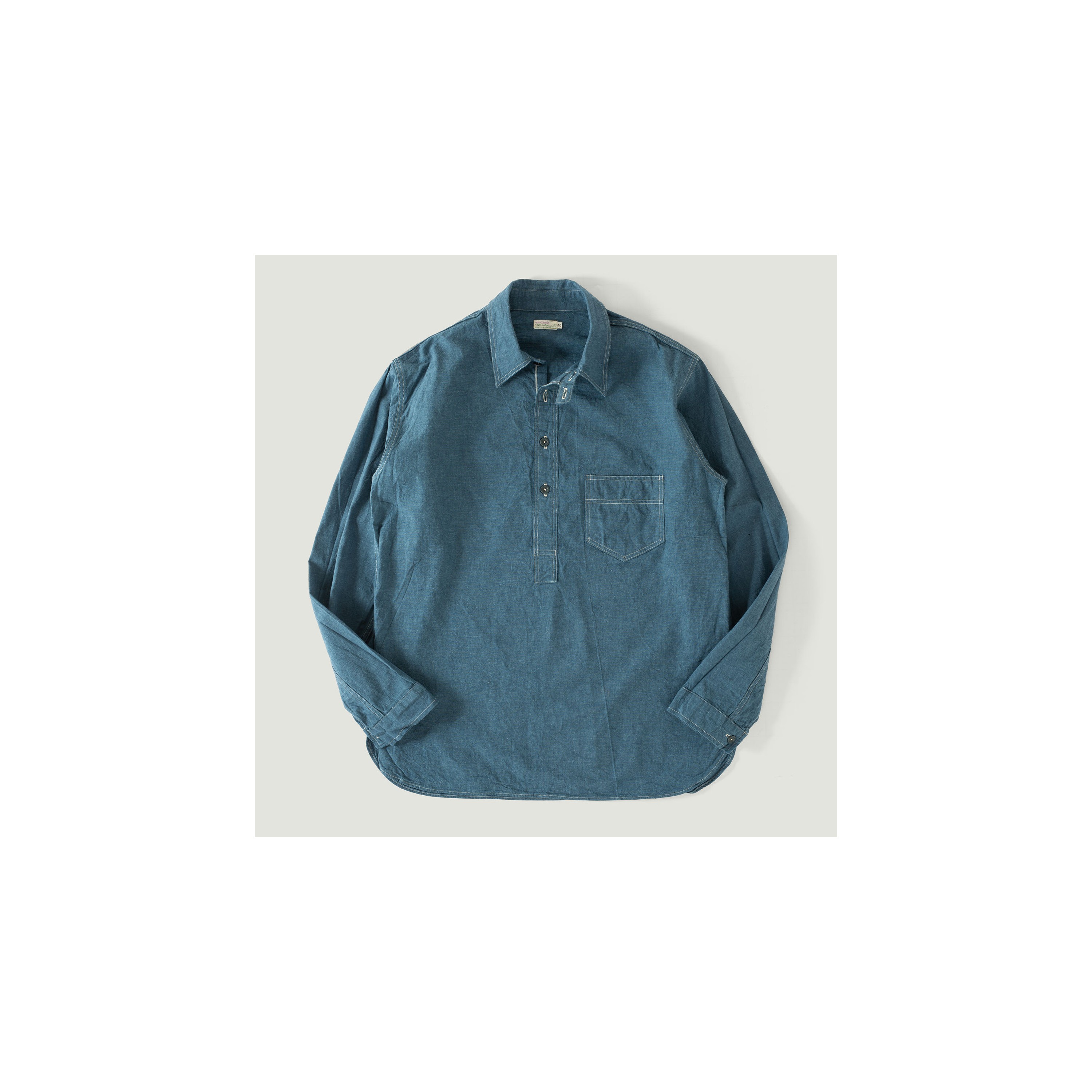 WAREHOUSE & CO. / Lot. 3059 Pullover Chambray Shirts Navy