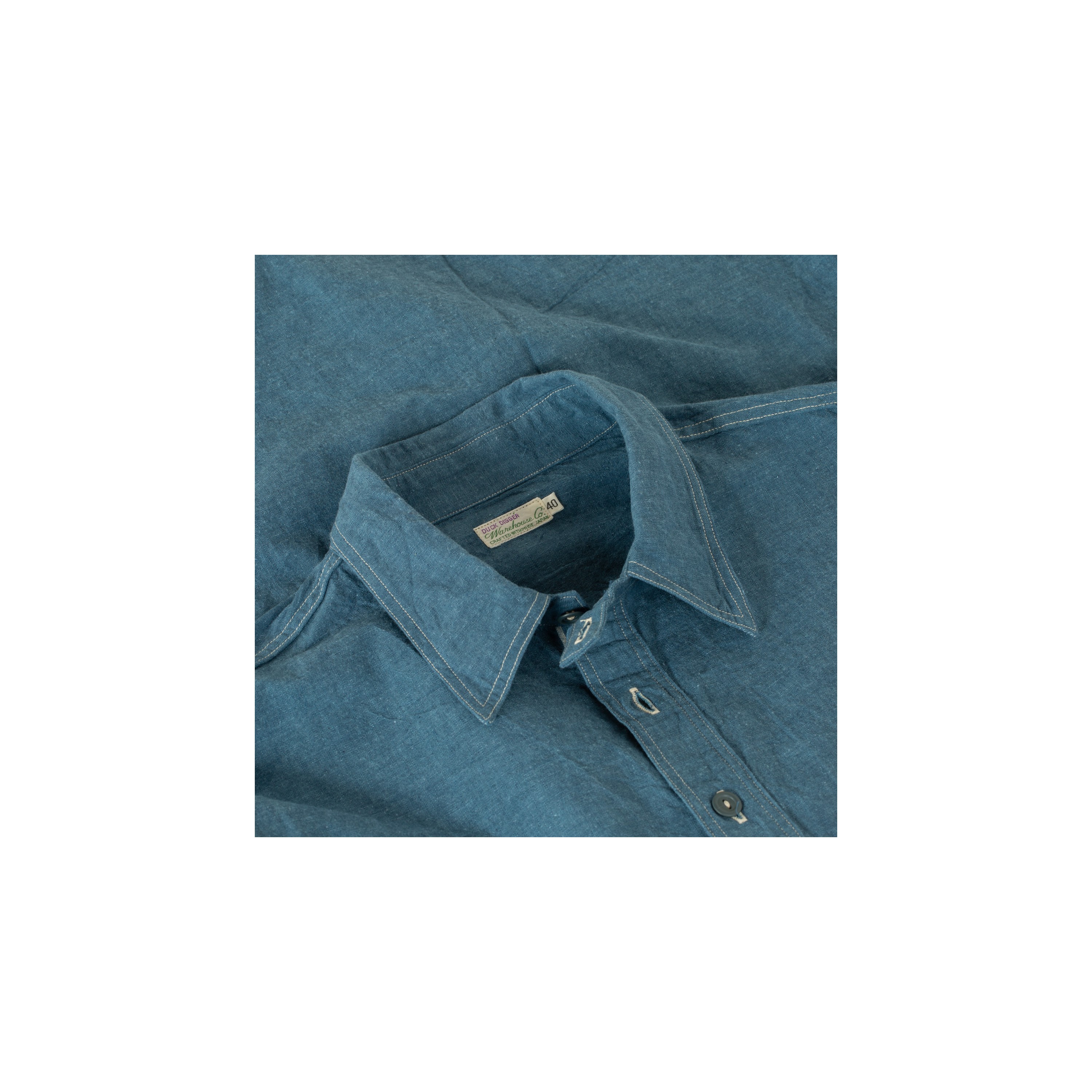 WAREHOUSE & CO. / Lot. 3059 Pullover Chambray Shirts Navy