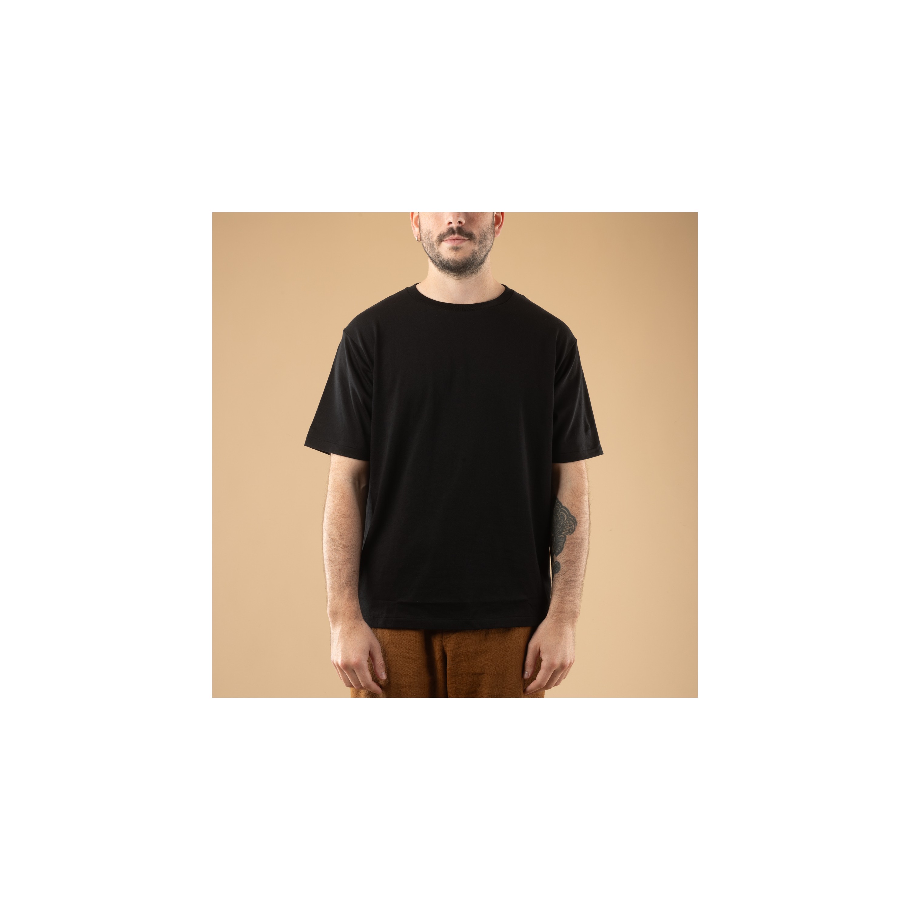 BATONER / Royal Organic Cotton T-Shirt Black