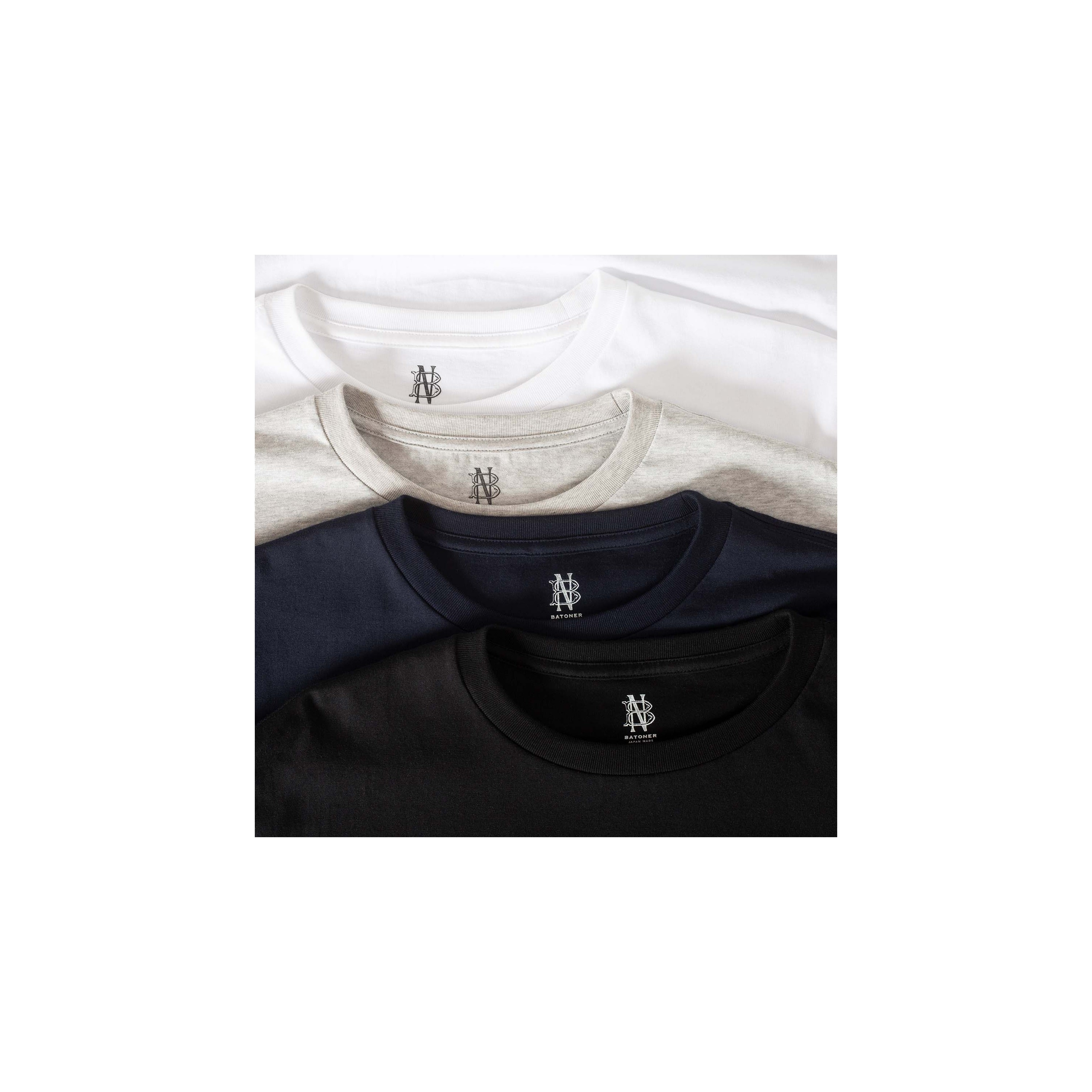 BATONER / Royal Organic Cotton T-Shirt Black