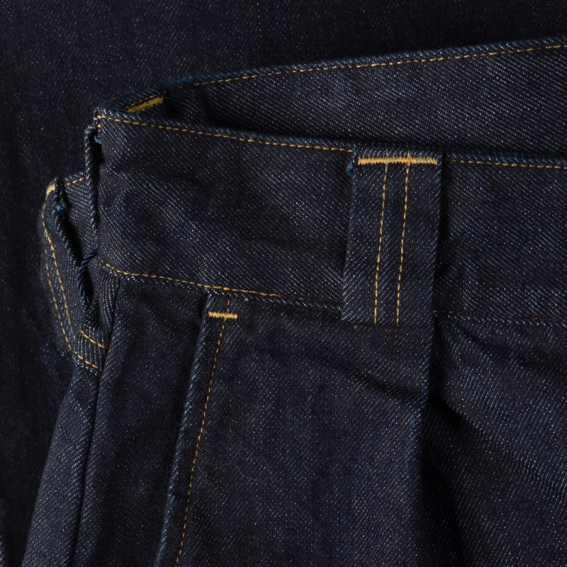 Image-Flâneurs_JAPAN BLUE JEANS / 13oz Denim Tuck Pants Indigo_detail-2