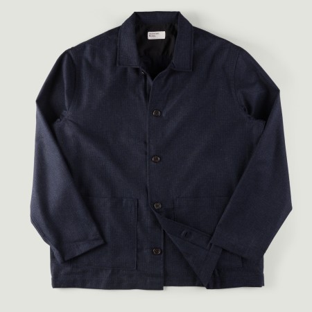 Image-Flâneurs_UNIVERSAL WORKS / Brushed Bari Easy Overshirt Navy_Vignette