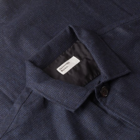 Image-Flâneurs_UNIVERSAL WORKS / Brushed Bari Easy Overshirt Navy_detail-1