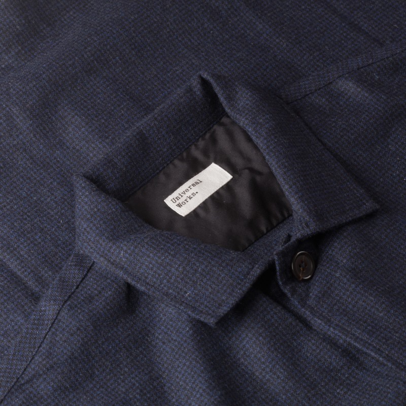 Image-Flâneurs_UNIVERSAL WORKS / Brushed Bari Easy Overshirt Navy_detail-1
