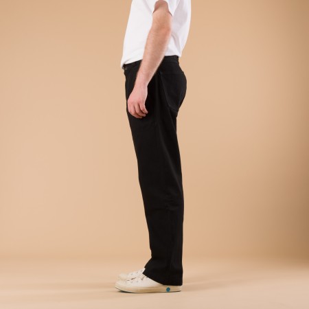 13oz Denim Tuck Pants Black