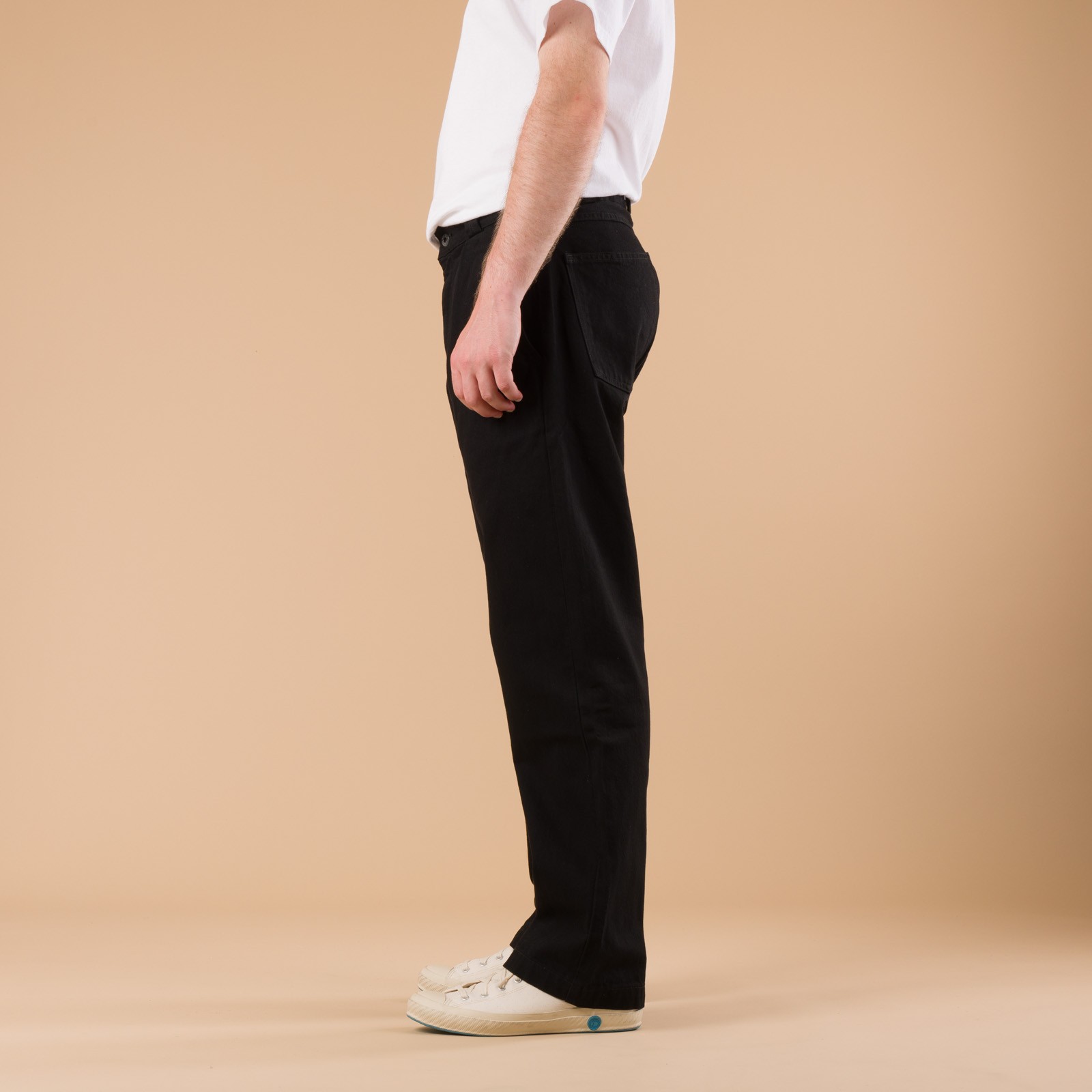 13oz Denim Tuck Pants Black