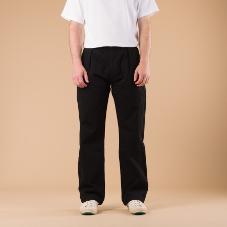 13oz Denim Tuck Pants Black