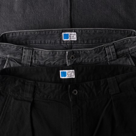 13oz Denim Tuck Pants Black