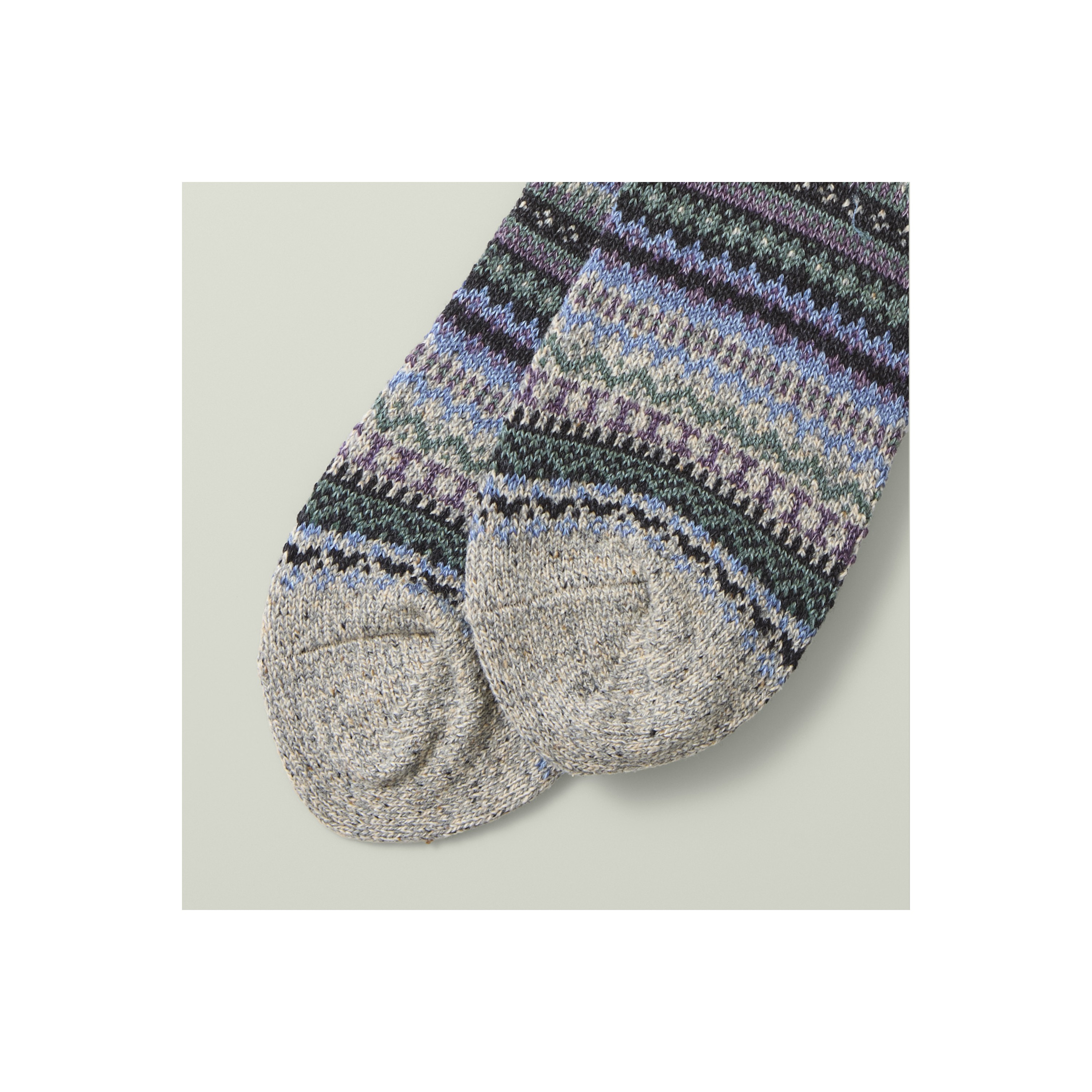 Rototo ROTOTO / Nordic Pattern Socks Dark Gray