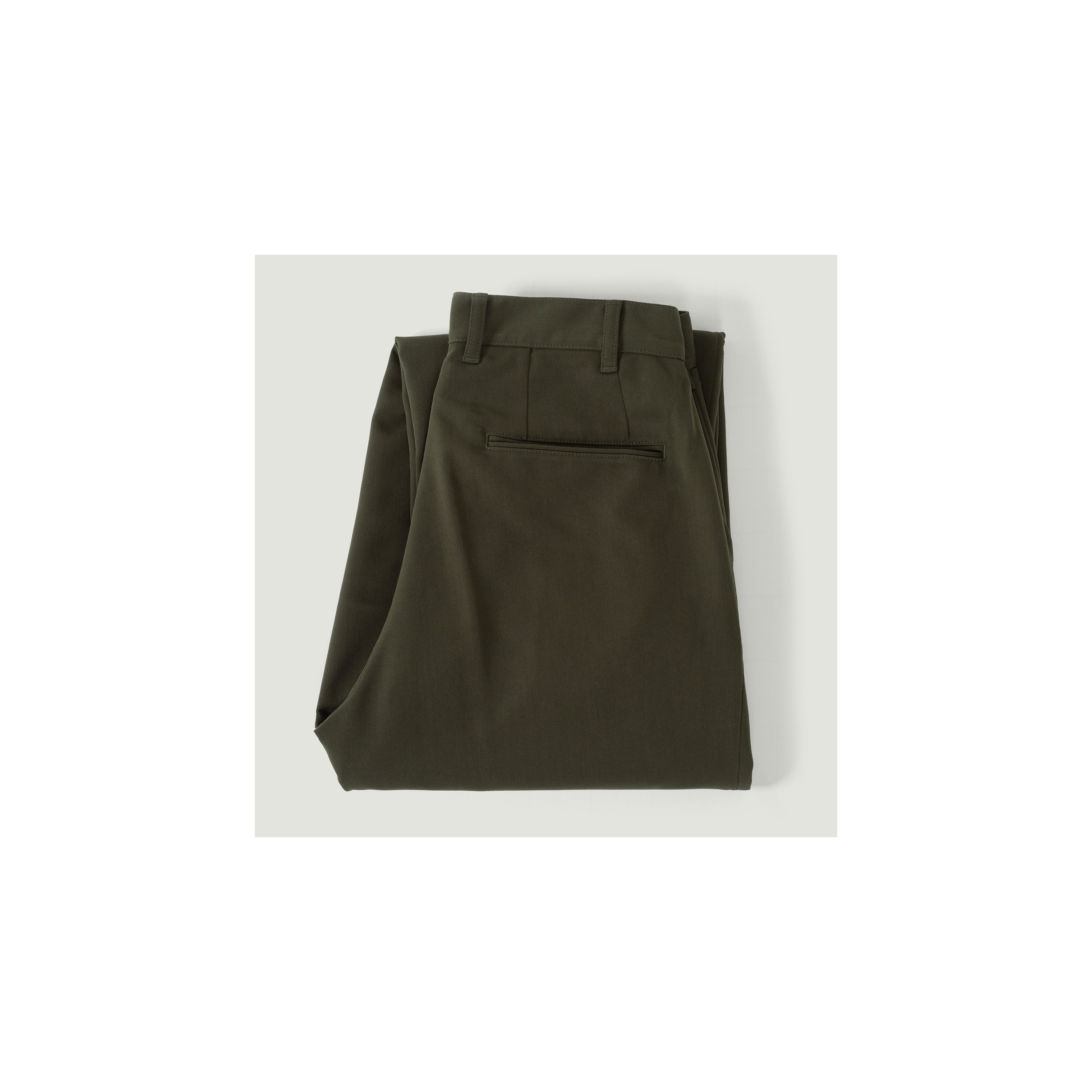 BEAMS PLUS / 2 Pleats Trousers PE Twill Green