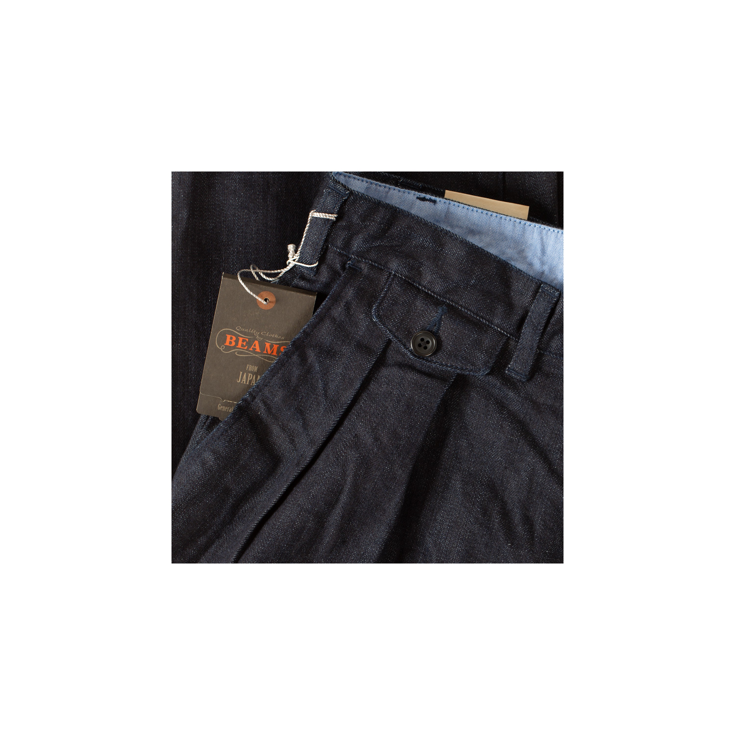 BEAMS PLUS / 2 Pleats Tapered Denim Indigo